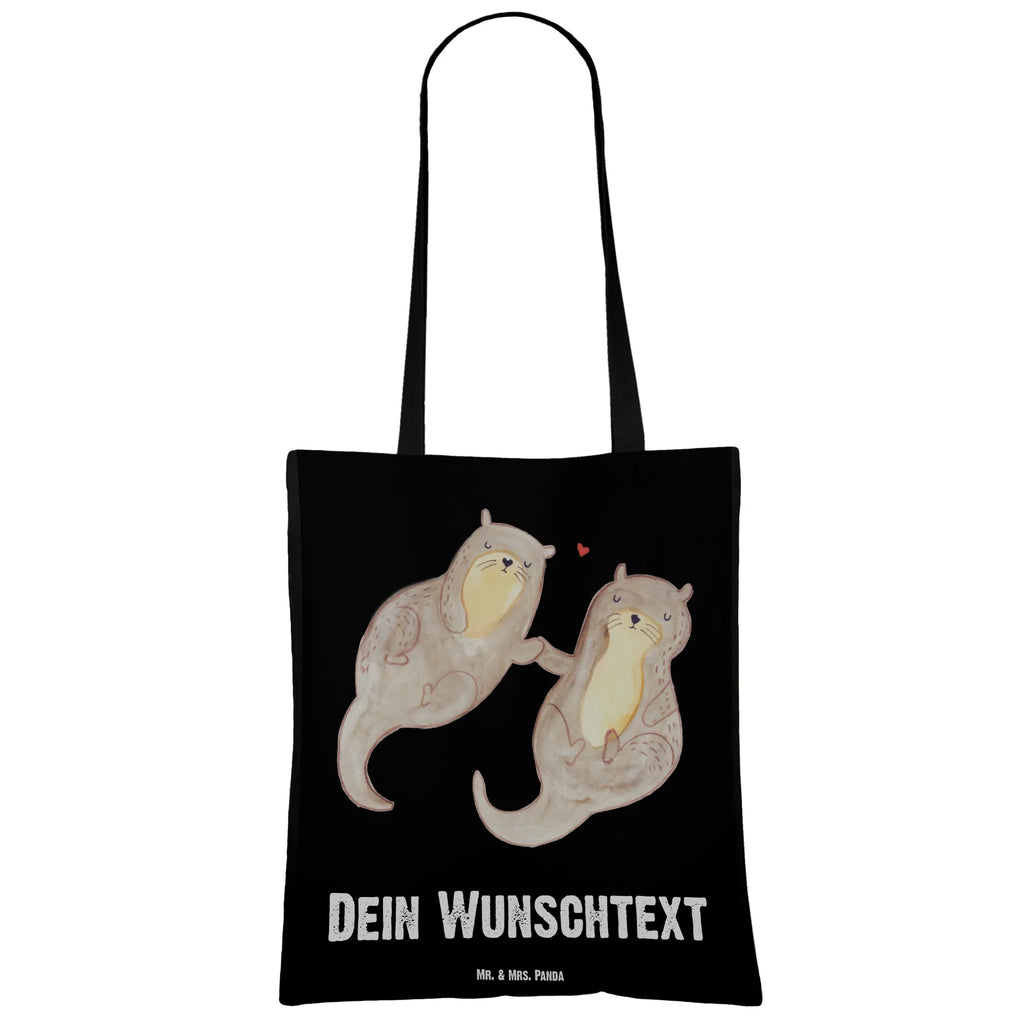 Personalisierte Tragetasche Otter händchenhaltend Personalisierte Beuteltasche, Personalisierter Beutel, Personalisierte Einkaufstasche, Personalisierter Jutebeutel, Personalisierter Stoffbeutel, Tragetasche mit Namen, Einkaufstasche mit Namen, Stoffbeutel mit Namen, Personalisierte Tasche, Personalisierte Jutetasche, Personalisierte Kindergartentasche, Otter, Fischotter, Seeotter, Otter Seeotter See Otter