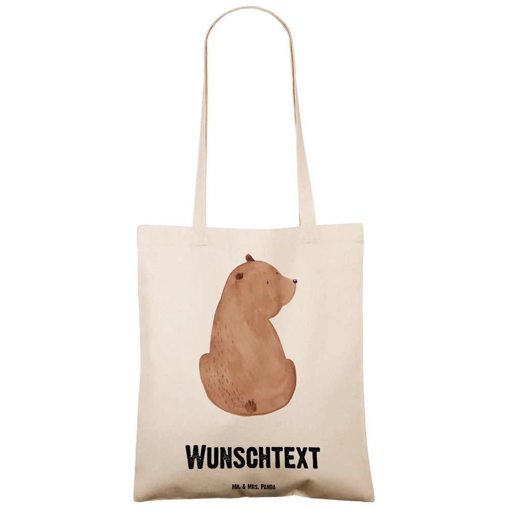 Personalisierte Tragetasche Bär Schulterblick Personalisierte Beuteltasche, Personalisierter Beutel, Personalisierte Einkaufstasche, Personalisierter Jutebeutel, Personalisierter Stoffbeutel, Tragetasche mit Namen, Einkaufstasche mit Namen, Stoffbeutel mit Namen, Personalisierte Tasche, Personalisierte Jutetasche, Personalisierte Kindergartentasche, Bär, Teddy, Teddybär, Selbstachtung, Weltansicht, Motivation, Bären, Bärenliebe, Weisheit