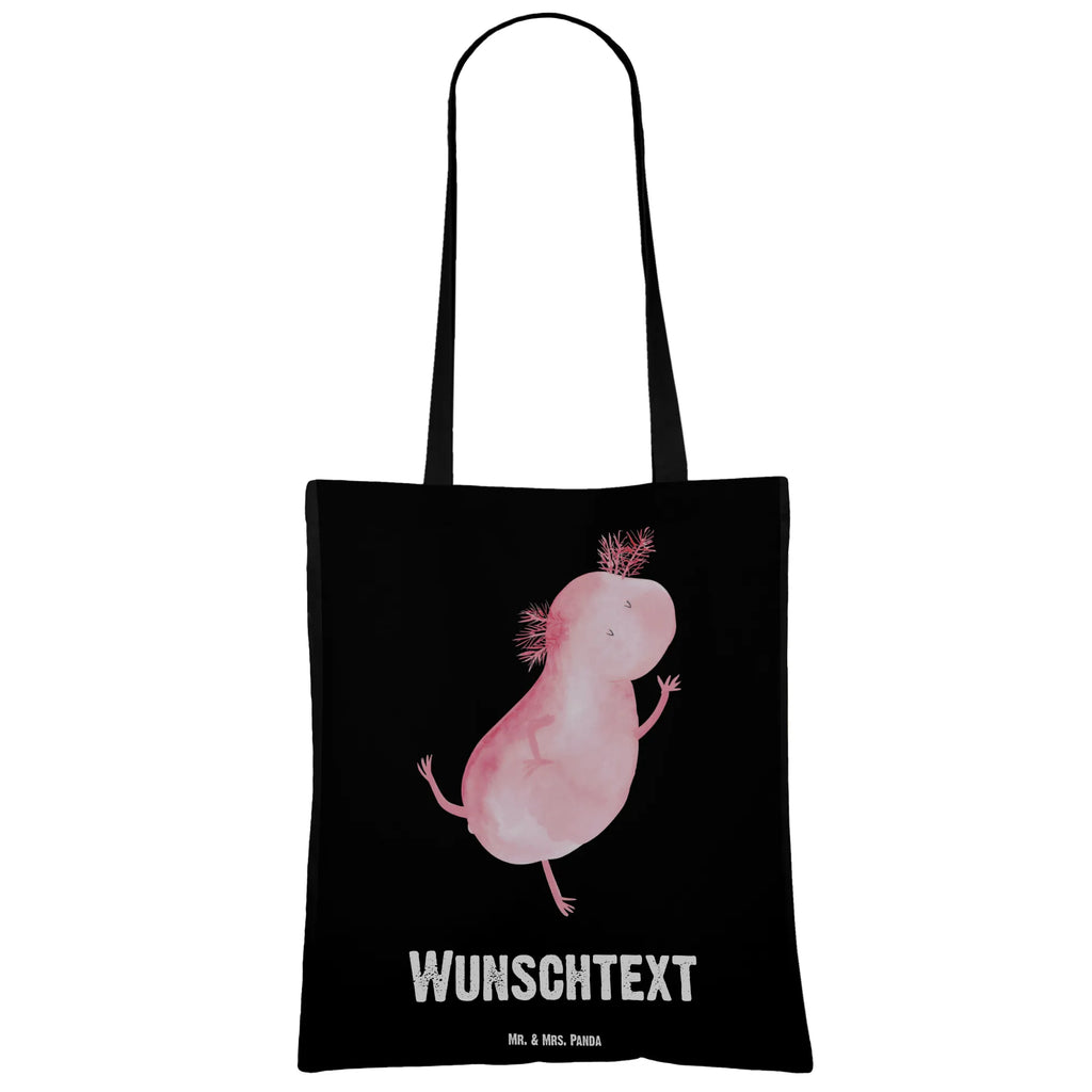 Personalisierte Tragetasche Axolotl tanzt Personalisierte Beuteltasche, Personalisierter Beutel, Personalisierte Einkaufstasche, Personalisierter Jutebeutel, Personalisierter Stoffbeutel, Tragetasche mit Namen, Einkaufstasche mit Namen, Stoffbeutel mit Namen, Personalisierte Tasche, Personalisierte Jutetasche, Personalisierte Kindergartentasche, Axolotl, Molch, Axolot, Schwanzlurch, Lurch, Lurche, Dachschaden, Sterne, verrückt, Freundin, beste Freundin