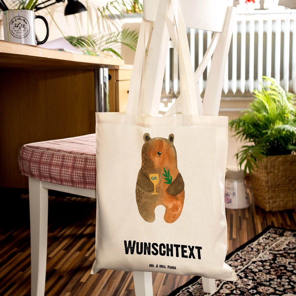 Personalisierte Tragetasche Konfirmation-Bär Personalisierte Beuteltasche, Personalisierter Beutel, Personalisierte Einkaufstasche, Personalisierter Jutebeutel, Personalisierter Stoffbeutel, Tragetasche mit Namen, Einkaufstasche mit Namen, Stoffbeutel mit Namen, Personalisierte Tasche, Personalisierte Jutetasche, Personalisierte Kindergartentasche, Bär, Teddy, Teddybär, Konfirmation, Kirche, evangelisch, Gottesdienst