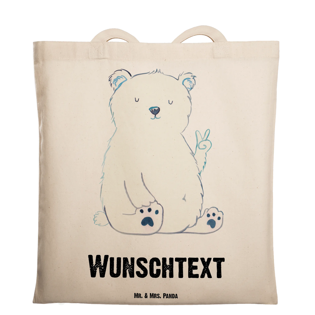 Personalisierte Tragetasche Eisbär Faul Personalisierte Beuteltasche, Personalisierter Beutel, Personalisierte Einkaufstasche, Personalisierter Jutebeutel, Personalisierter Stoffbeutel, Tragetasche mit Namen, Einkaufstasche mit Namen, Stoffbeutel mit Namen, Personalisierte Tasche, Personalisierte Jutetasche, Personalisierte Kindergartentasche, Bär, Teddy, Teddybär, Eisbär, Nordpol, Faul, Entspannen, Relaxen, Büro, Arbeit, Bürojob, Arbeitsplatz, Homeoffice