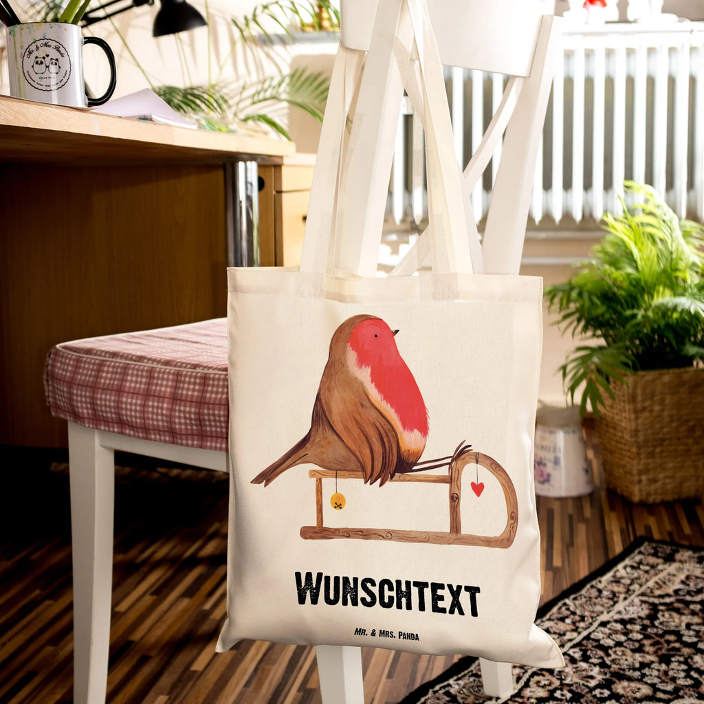 Personalisierte Tragetasche Rotkehlchen Schlitten Personalisierte Beuteltasche, Personalisierter Beutel, Personalisierte Einkaufstasche, Personalisierter Jutebeutel, Personalisierter Stoffbeutel, Tragetasche mit Namen, Einkaufstasche mit Namen, Stoffbeutel mit Namen, Personalisierte Tasche, Personalisierte Jutetasche, Personalisierte Kindergartentasche, Winter, Weihnachten, Weihnachtsdeko, Nikolaus, Advent, Heiligabend, Wintermotiv, Schlitten, Vogel