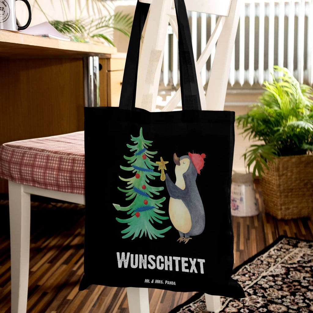 Personalisierte Tragetasche Pinguin Weihnachtsbaum Personalisierte Beuteltasche, Personalisierter Beutel, Personalisierte Einkaufstasche, Personalisierter Jutebeutel, Personalisierter Stoffbeutel, Tragetasche mit Namen, Einkaufstasche mit Namen, Stoffbeutel mit Namen, Personalisierte Tasche, Personalisierte Jutetasche, Personalisierte Kindergartentasche, Winter, Weihnachten, Weihnachtsdeko, Nikolaus, Advent, Heiligabend, Wintermotiv, Pinguin