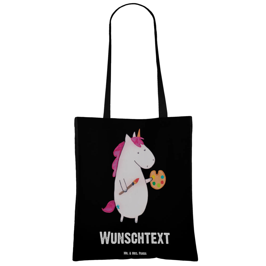 Personalisierte Tragetasche Einhorn Künstler Personalisierte Beuteltasche, Personalisierter Beutel, Personalisierte Einkaufstasche, Personalisierter Jutebeutel, Personalisierter Stoffbeutel, Tragetasche mit Namen, Einkaufstasche mit Namen, Stoffbeutel mit Namen, Personalisierte Tasche, Personalisierte Jutetasche, Personalisierte Kindergartentasche, Einhorn, Einhörner, Einhorn Deko, Unicorn, Englisch, Künstler, Artist, Malen, Zeichnen, Welt, Farbe, Stift, Pinsel, Geschenk, Maler