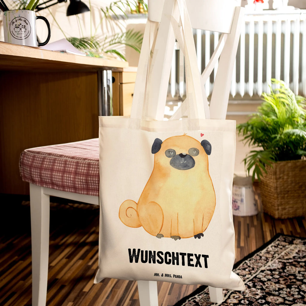 Personalisierte Tragetasche Mops Personalisierte Beuteltasche, Personalisierter Beutel, Personalisierte Einkaufstasche, Personalisierter Jutebeutel, Personalisierter Stoffbeutel, Tragetasche mit Namen, Einkaufstasche mit Namen, Stoffbeutel mit Namen, Personalisierte Tasche, Personalisierte Jutetasche, Personalisierte Kindergartentasche, Hund, Hundemotiv, Haustier, Hunderasse, Tierliebhaber, Hundebesitzer, Sprüche, Mops, Liebe, Hundeliebe