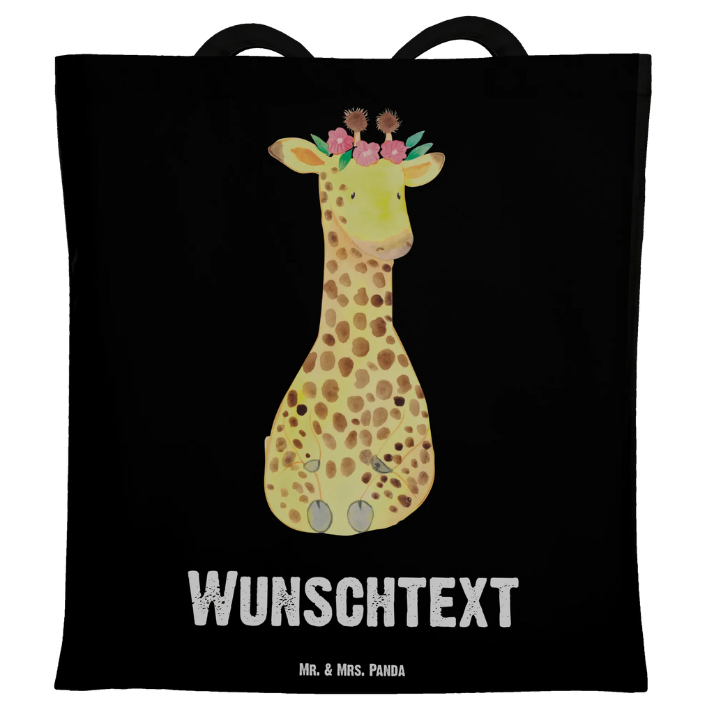 Personalisierte Tragetasche Giraffe Blumenkranz Personalisierte Beuteltasche, Personalisierter Beutel, Personalisierte Einkaufstasche, Personalisierter Jutebeutel, Personalisierter Stoffbeutel, Tragetasche mit Namen, Einkaufstasche mit Namen, Stoffbeutel mit Namen, Personalisierte Tasche, Personalisierte Jutetasche, Personalisierte Kindergartentasche, Afrika, Wildtiere, Giraffe, Blumenkranz, Abenteurer, Selbstliebe, Freundin