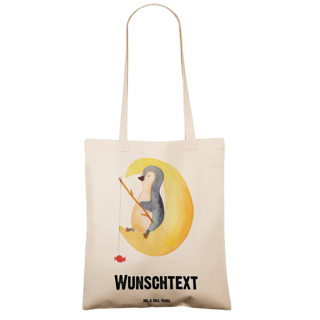 Personalisierte Tragetasche Pinguin Mond Personalisierte Beuteltasche, Personalisierter Beutel, Personalisierte Einkaufstasche, Personalisierter Jutebeutel, Personalisierter Stoffbeutel, Tragetasche mit Namen, Einkaufstasche mit Namen, Stoffbeutel mit Namen, Personalisierte Tasche, Personalisierte Jutetasche, Personalisierte Kindergartentasche, Pinguin, Pinguine, Spruch, schlafen, Nachtruhe, Einschlafen, Schlafzimmer, Schlafstörungen, Gästezimmer