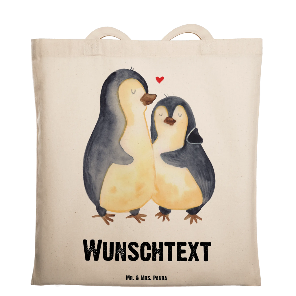 Personalisierte Tragetasche Pinguin umarmend Personalisierte Beuteltasche, Personalisierter Beutel, Personalisierte Einkaufstasche, Personalisierter Jutebeutel, Personalisierter Stoffbeutel, Tragetasche mit Namen, Einkaufstasche mit Namen, Stoffbeutel mit Namen, Personalisierte Tasche, Personalisierte Jutetasche, Personalisierte Kindergartentasche, Pinguin, Liebe, Liebespaar, Liebesbeweis, Liebesgeschenk, Verlobung, Jahrestag, Hochzeitstag, Hochzeit, Hochzeitsgeschenk