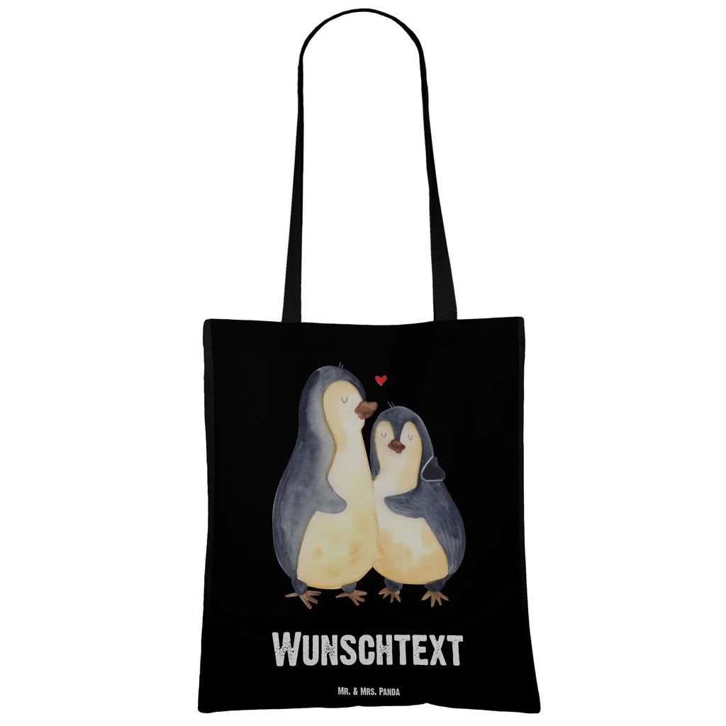 Personalisierte Tragetasche Pinguin umarmend Personalisierte Beuteltasche, Personalisierter Beutel, Personalisierte Einkaufstasche, Personalisierter Jutebeutel, Personalisierter Stoffbeutel, Tragetasche mit Namen, Einkaufstasche mit Namen, Stoffbeutel mit Namen, Personalisierte Tasche, Personalisierte Jutetasche, Personalisierte Kindergartentasche, Pinguin, Liebe, Liebespaar, Liebesbeweis, Liebesgeschenk, Verlobung, Jahrestag, Hochzeitstag, Hochzeit, Hochzeitsgeschenk