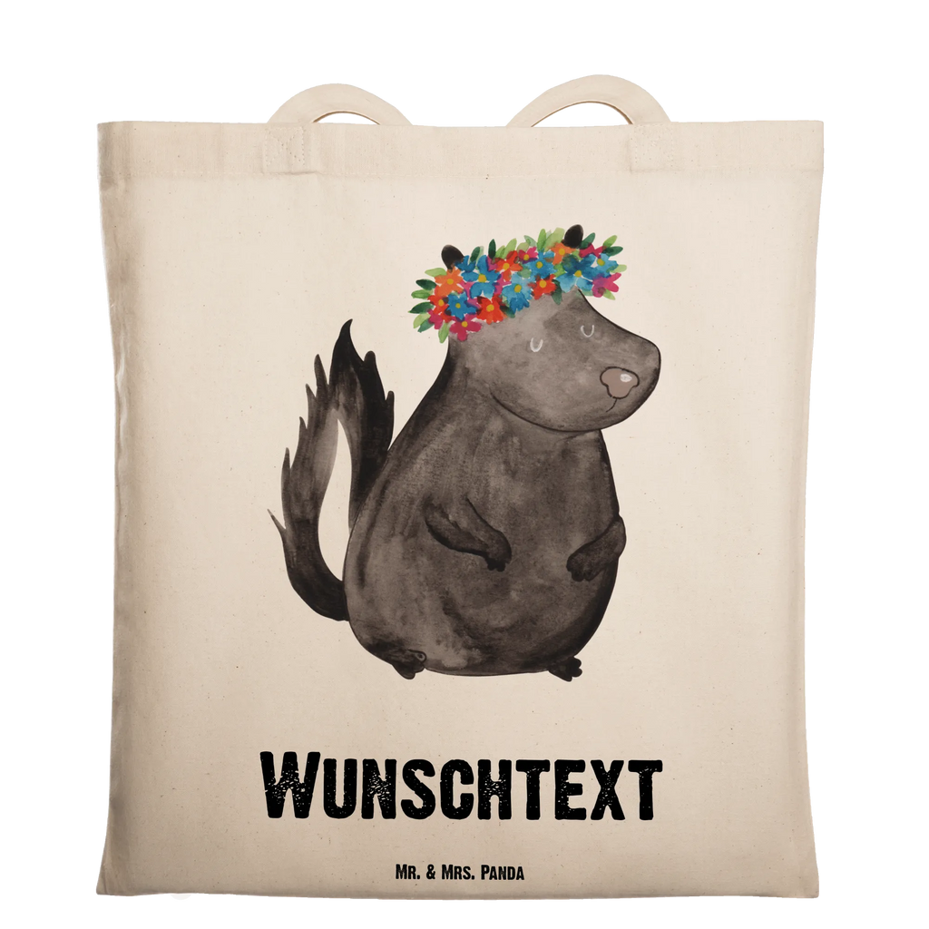 Personalisierte Tragetasche Stinktier Blumenmaedchen Personalisierte Beuteltasche, Personalisierter Beutel, Personalisierte Einkaufstasche, Personalisierter Jutebeutel, Personalisierter Stoffbeutel, Tragetasche mit Namen, Einkaufstasche mit Namen, Stoffbeutel mit Namen, Personalisierte Tasche, Personalisierte Jutetasche, Personalisierte Kindergartentasche, Stinktier, Skunk, Wildtier, Raubtier, Stinker, Stinki, Yoga, Namaste