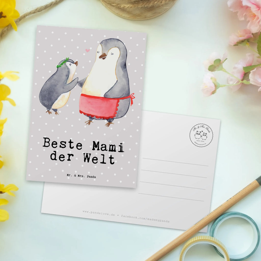 Postkarte Pinguin Beste Mami der Welt Postkarte, Karte, Geschenkkarte, Grußkarte, Einladung, Ansichtskarte, Geburtstagskarte, Einladungskarte, Dankeskarte, Ansichtskarten, Einladung Geburtstag, Einladungskarten Geburtstag, für, Dankeschön, Geschenk, Schenken, Geburtstag, Geburtstagsgeschenk, Geschenkidee, Danke, Bedanken, Mitbringsel, Freude machen, Geschenktipp, Mama, Mami, Mutter, Muttertag, Mutti, Ma, Tochter, Sohn, Beste Mama, Beste, Supermama