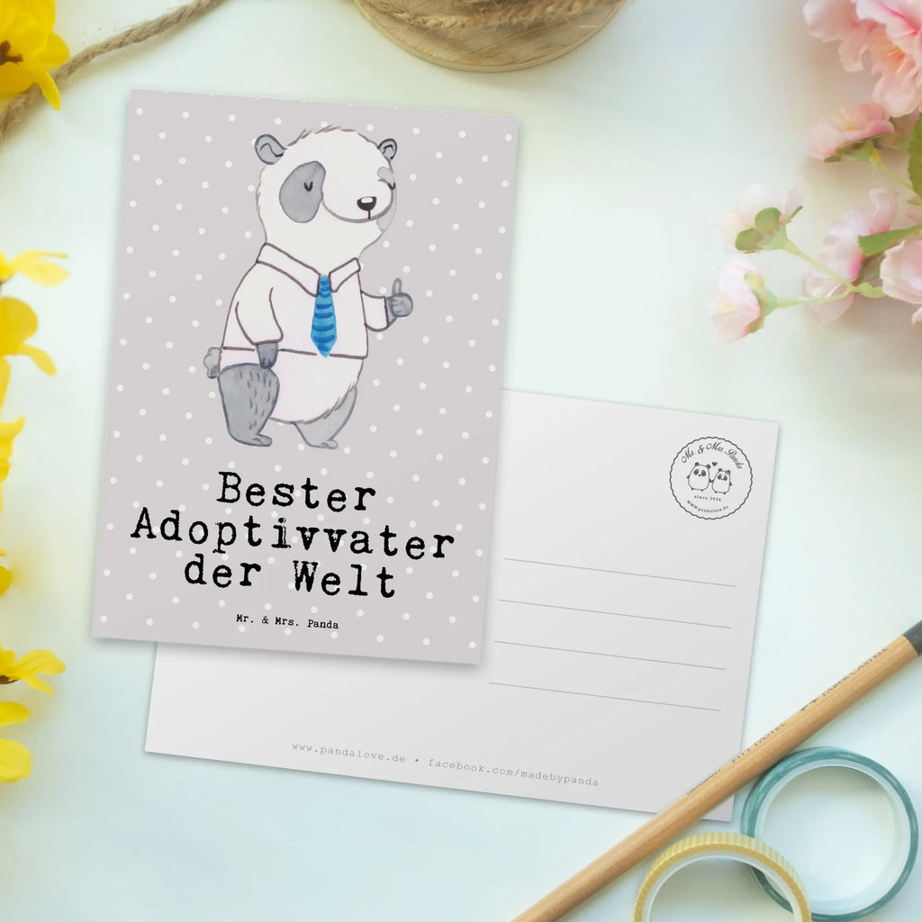 Postkarte Panda Bester Adoptivvater der Welt Postkarte, Karte, Geschenkkarte, Grußkarte, Einladung, Ansichtskarte, Geburtstagskarte, Einladungskarte, Dankeskarte, Ansichtskarten, Einladung Geburtstag, Einladungskarten Geburtstag, für, Dankeschön, Geschenk, Schenken, Geburtstag, Geburtstagsgeschenk, Geschenkidee, Danke, Bedanken, Mitbringsel, Freude machen, Geschenktipp, Adoptiv vater, Adoption, adoptiert, Adoptivvater