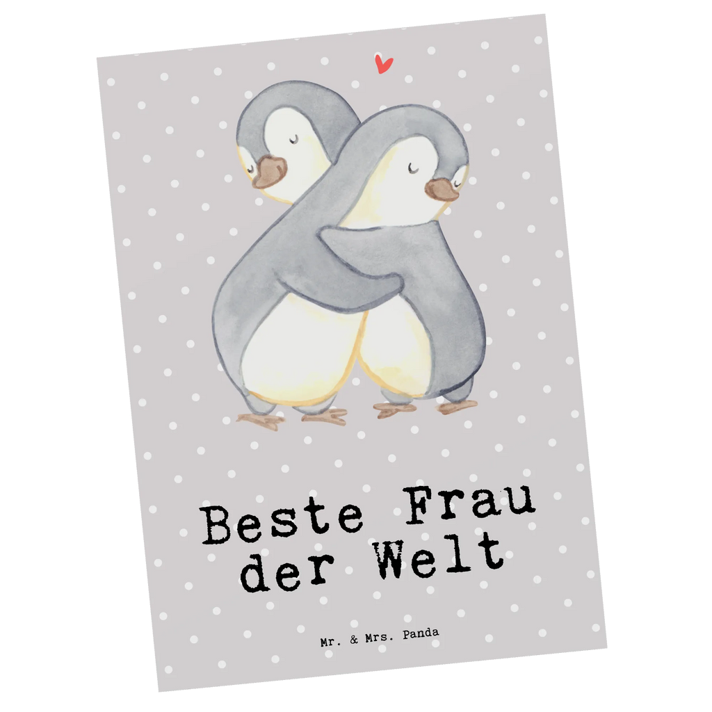 Postkarte Pinguin Beste Frau der Welt Postkarte, Karte, Geschenkkarte, Grußkarte, Einladung, Ansichtskarte, Geburtstagskarte, Einladungskarte, Dankeskarte, Ansichtskarten, Einladung Geburtstag, Einladungskarten Geburtstag, für, Dankeschön, Geschenk, Schenken, Geburtstag, Geburtstagsgeschenk, Geschenkidee, Danke, Bedanken, Mitbringsel, Freude machen, Geschenktipp, Beste, Frau, Ehefrau, Partnerin, Freundin, Traumfrau, Liebling, Ehepartner, Ehe, Gattin, Lebensgefährtin, Braut, Kleinigkeit