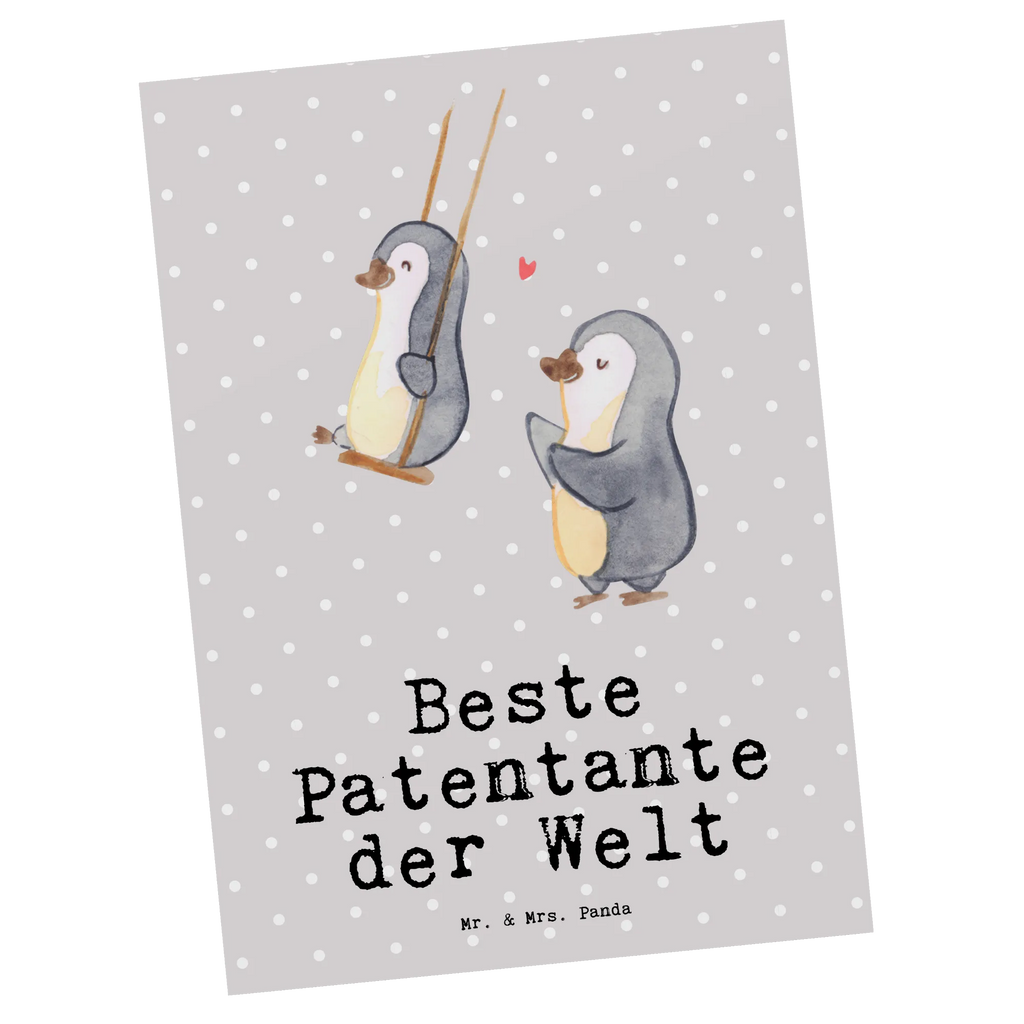 Postkarte Pinguin Beste Patentante der Welt Postkarte, Karte, Geschenkkarte, Grußkarte, Einladung, Ansichtskarte, Geburtstagskarte, Einladungskarte, Dankeskarte, Ansichtskarten, Einladung Geburtstag, Einladungskarten Geburtstag, für, Dankeschön, Geschenk, Schenken, Geburtstag, Geburtstagsgeschenk, Geschenkidee, Danke, Bedanken, Mitbringsel, Freude machen, Geschenktipp, Patentante, Paten Tante, Lieblingstante, Taufpartner, Taufe, Familie, Kleinigkeit, Nichte, Neffe