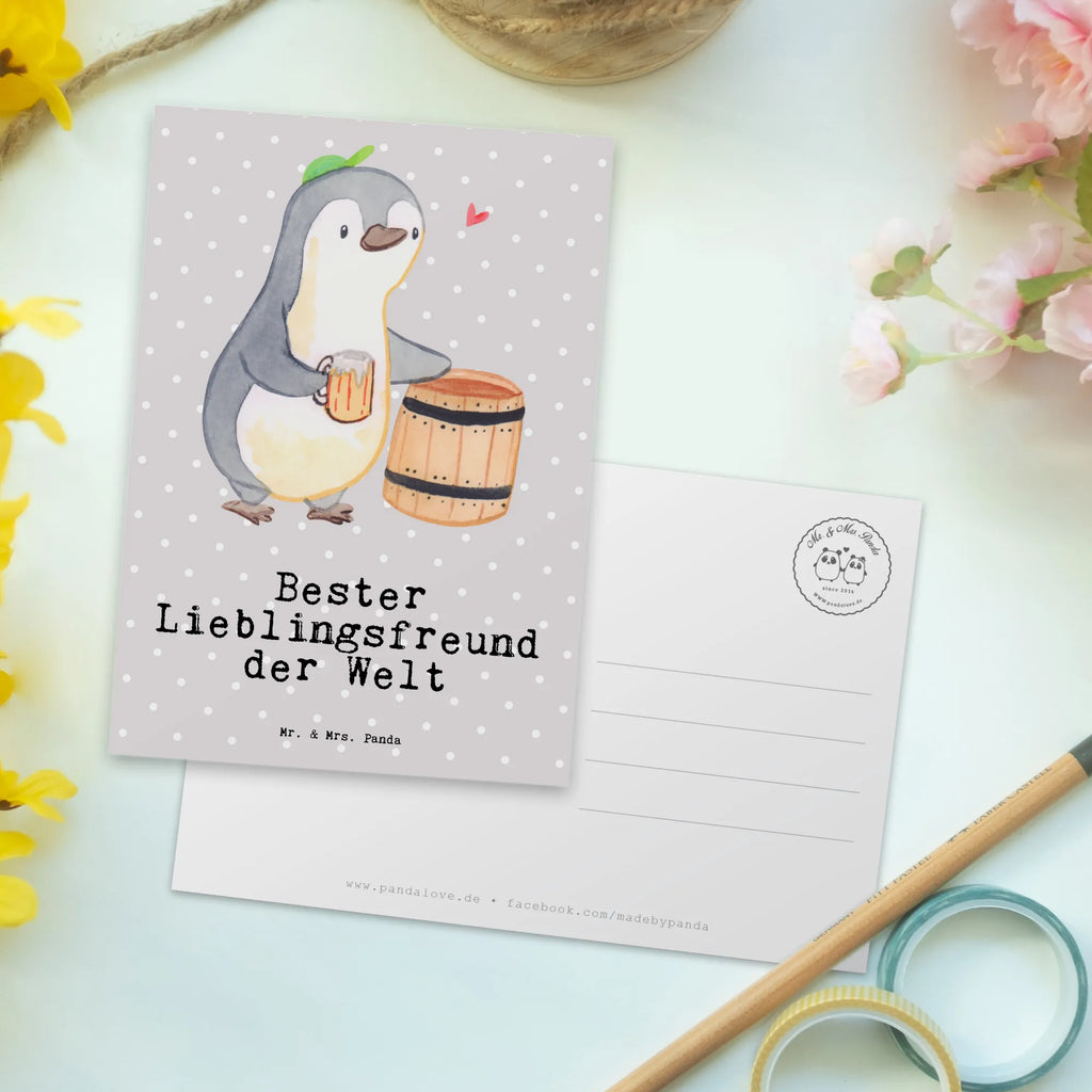 Postkarte Pinguin Bester Lieblingsfreund der Welt Postkarte, Karte, Geschenkkarte, Grußkarte, Einladung, Ansichtskarte, Geburtstagskarte, Einladungskarte, Dankeskarte, Ansichtskarten, Einladung Geburtstag, Einladungskarten Geburtstag, für, Dankeschön, Geschenk, Schenken, Geburtstag, Geburtstagsgeschenk, Geschenkidee, Danke, Bedanken, Mitbringsel, Freude machen, Geschenktipp, Lieblingsfreund, Freund, Partner, Lieblingsmensch, Lieblings Mensch, Liebling, Bae, bester Freund, Liebe, Herz, Love