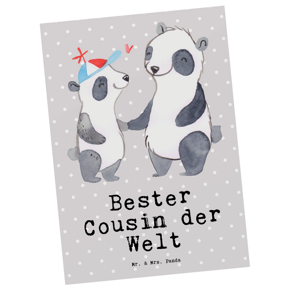 Postkarte Panda Bester Cousin der Welt Postkarte, Karte, Geschenkkarte, Grußkarte, Einladung, Ansichtskarte, Geburtstagskarte, Einladungskarte, Dankeskarte, Ansichtskarten, Einladung Geburtstag, Einladungskarten Geburtstag, für, Dankeschön, Geschenk, Schenken, Geburtstag, Geburtstagsgeschenk, Geschenkidee, Danke, Bedanken, Mitbringsel, Freude machen, Geschenktipp, Cousin, Kousin, Vetter, Sohn von Onkel, Sohn von Tante, Familie, Verwandtschaft, Cousine