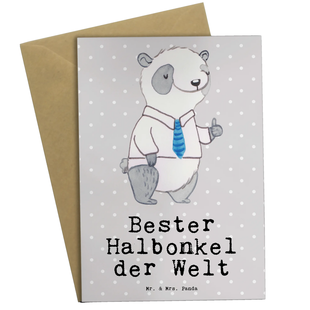 Grußkarte Panda Bester Halbonkel der Welt Grußkarte, Klappkarte, Einladungskarte, Glückwunschkarte, Hochzeitskarte, Geburtstagskarte, Karte, Ansichtskarten, für, Dankeschön, Geschenk, Schenken, Geburtstag, Geburtstagsgeschenk, Geschenkidee, Danke, Bedanken, Mitbringsel, Freude machen, Geschenktipp, Onkel, bester Onkel, Halbonkel, Stiefonkel, Stief, Stiefgeschwister, Familie, Kleinigkeit