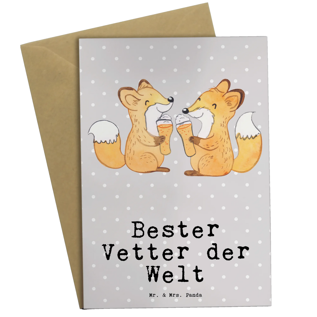 Grußkarte Fuchs Bester Vetter der Welt Grußkarte, Klappkarte, Einladungskarte, Glückwunschkarte, Hochzeitskarte, Geburtstagskarte, Karte, Ansichtskarten, für, Dankeschön, Geschenk, Schenken, Geburtstag, Geburtstagsgeschenk, Geschenkidee, Danke, Bedanken, Mitbringsel, Freude machen, Geschenktipp, Vetter, Cousin, Kousin, Sohn von Onkel, Sohn von Tante, Familie, Verwandtschaft, Cousine