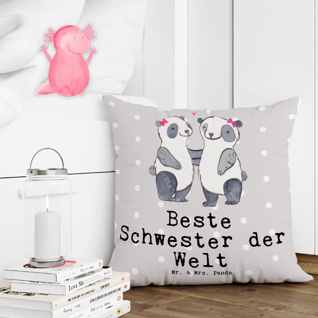 40x40 Kissen Panda Beste Schwester der Welt Kissenhülle, Kopfkissen, Sofakissen, Dekokissen, Motivkissen, sofakissen, sitzkissen, Kissen, Kissenbezüge, Kissenbezug 40x40, Kissen 40x40, Kissenhülle 40x40, Zierkissen, Couchkissen, Dekokissen Sofa, Sofakissen 40x40, Dekokissen 40x40, Kopfkissen 40x40, Kissen 40x40 Waschbar, für, Dankeschön, Geschenk, Schenken, Geburtstag, Geburtstagsgeschenk, Geschenkidee, Danke, Bedanken, Mitbringsel, Freude machen, Geschenktipp, Schwestern, Schwester, Geschwister, Schwesterherz, Sister, Familie, Kleinigkeit, Beste, Tochter, Liebe, Kinder