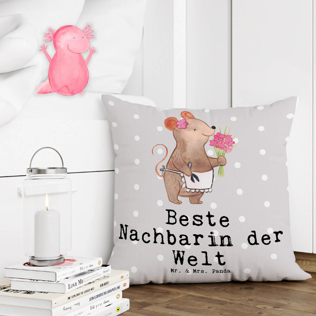 40x40 Kissen Maus Beste Nachbarin der Welt Kissenhülle, Kopfkissen, Sofakissen, Dekokissen, Motivkissen, sofakissen, sitzkissen, Kissen, Kissenbezüge, Kissenbezug 40x40, Kissen 40x40, Kissenhülle 40x40, Zierkissen, Couchkissen, Dekokissen Sofa, Sofakissen 40x40, Dekokissen 40x40, Kopfkissen 40x40, Kissen 40x40 Waschbar, für, Dankeschön, Geschenk, Schenken, Geburtstag, Geburtstagsgeschenk, Geschenkidee, Danke, Bedanken, Mitbringsel, Freude machen, Geschenktipp, Nachbarin, Nachbarn, Nachbarschaft, Freundin, Angrenzer, Anwohnerin, Bewohnerin, Freundschaft