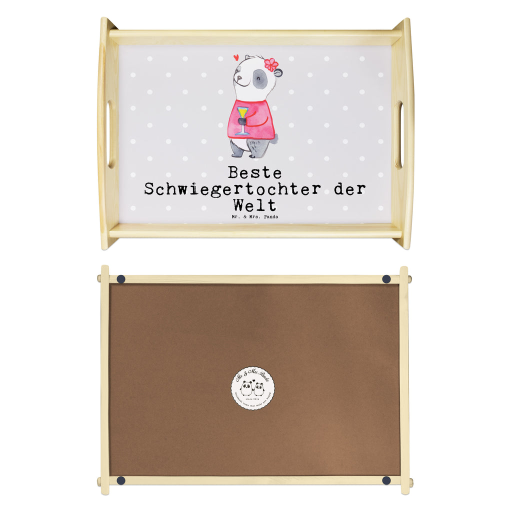 Serviertablett Panda Beste Schwiegertochter der Welt Serviertablett, Tablett, Holztablett, Küchentablett, Dekotablett, Frühstückstablett, für, Dankeschön, Geschenk, Schenken, Geburtstag, Geburtstagsgeschenk, Geschenkidee, Danke, Bedanken, Mitbringsel, Freude machen, Geschenktipp, Schwiegertochter, Tochter, Ehefrau des Sohns, Frau, angeheiratet, Hochzeit