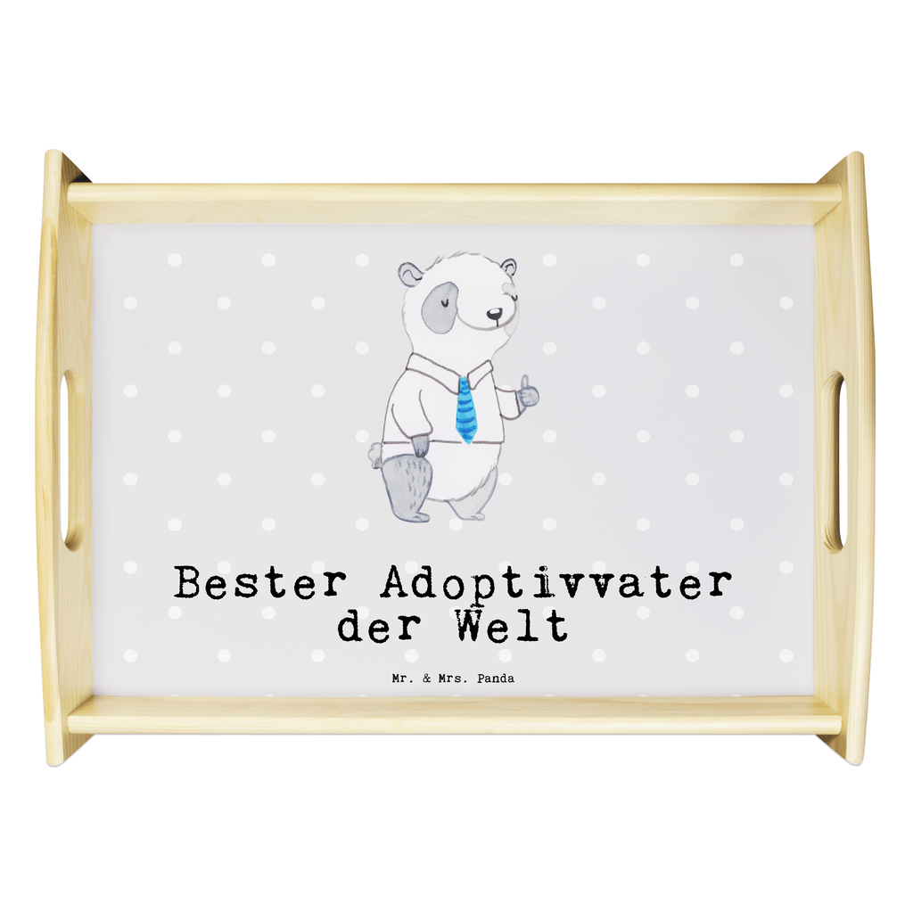 Serviertablett Panda Bester Adoptivvater der Welt Serviertablett, Tablett, Holztablett, Küchentablett, Dekotablett, Frühstückstablett, für, Dankeschön, Geschenk, Schenken, Geburtstag, Geburtstagsgeschenk, Geschenkidee, Danke, Bedanken, Mitbringsel, Freude machen, Geschenktipp, Adoptiv vater, Adoption, adoptiert, Adoptivvater