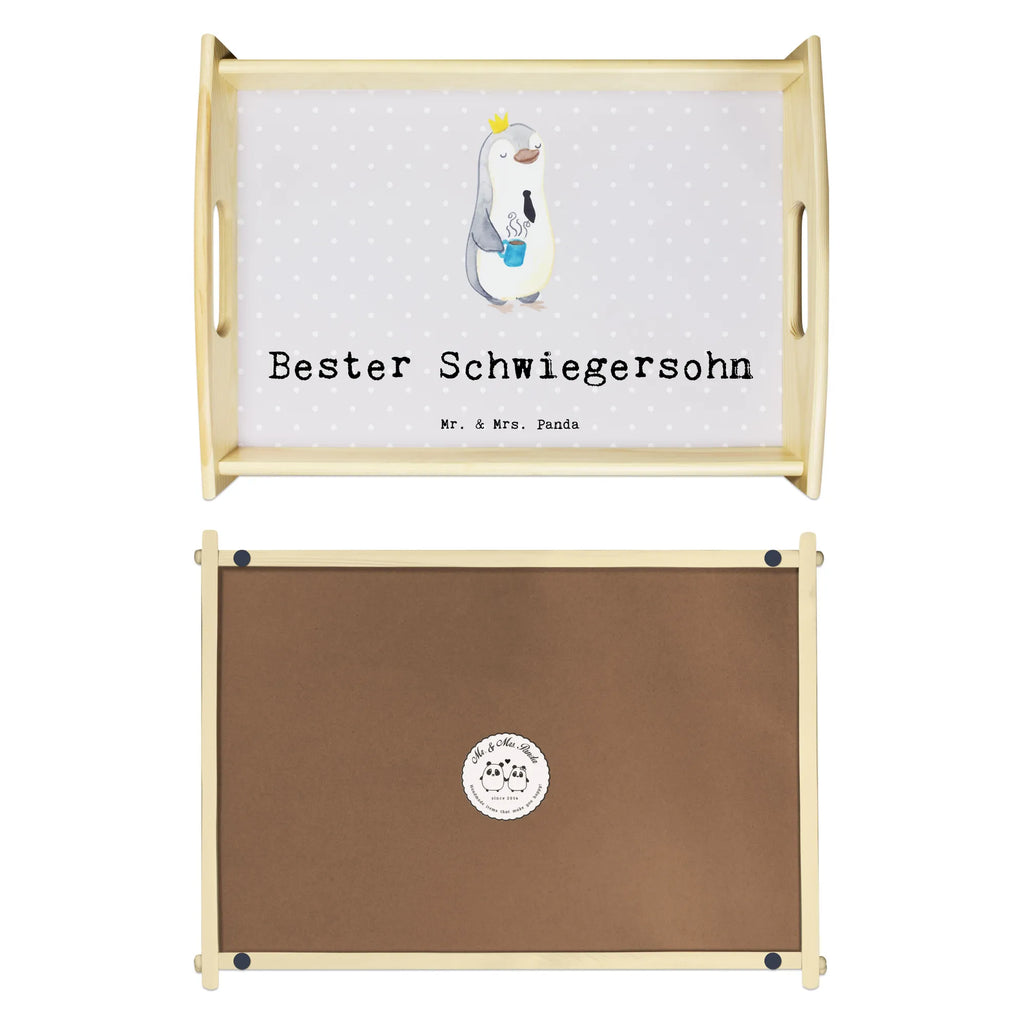 Serviertablett Pinguin Bester Schwiegersohn Serviertablett, Tablett, Holztablett, Küchentablett, Dekotablett, Frühstückstablett, für, Dankeschön, Geschenk, Schenken, Geburtstag, Geburtstagsgeschenk, Geschenkidee, Danke, Bedanken, Mitbringsel, Freude machen, Geschenktipp, Schwiegersohn, Tochter, Ehefrau des Sohns, Frau, angeheiratet, Hochzeit, Heirat