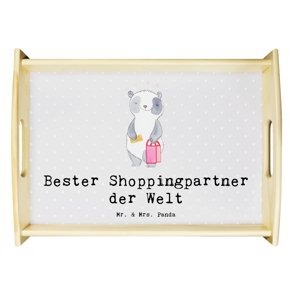 Serviertablett Panda Bester Shoppingpartner der Welt Serviertablett, Tablett, Holztablett, Küchentablett, Dekotablett, Frühstückstablett, für, Dankeschön, Geschenk, Schenken, Geburtstag, Geburtstagsgeschenk, Geschenkidee, Danke, Bedanken, Mitbringsel, Freude machen, Geschenktipp, Shoppingpartner, Shoppen, Begleitung, Partner, Freundin, Freund, bff, Shopping, Einkaufen, Shopping-Queen, Queen, Bester