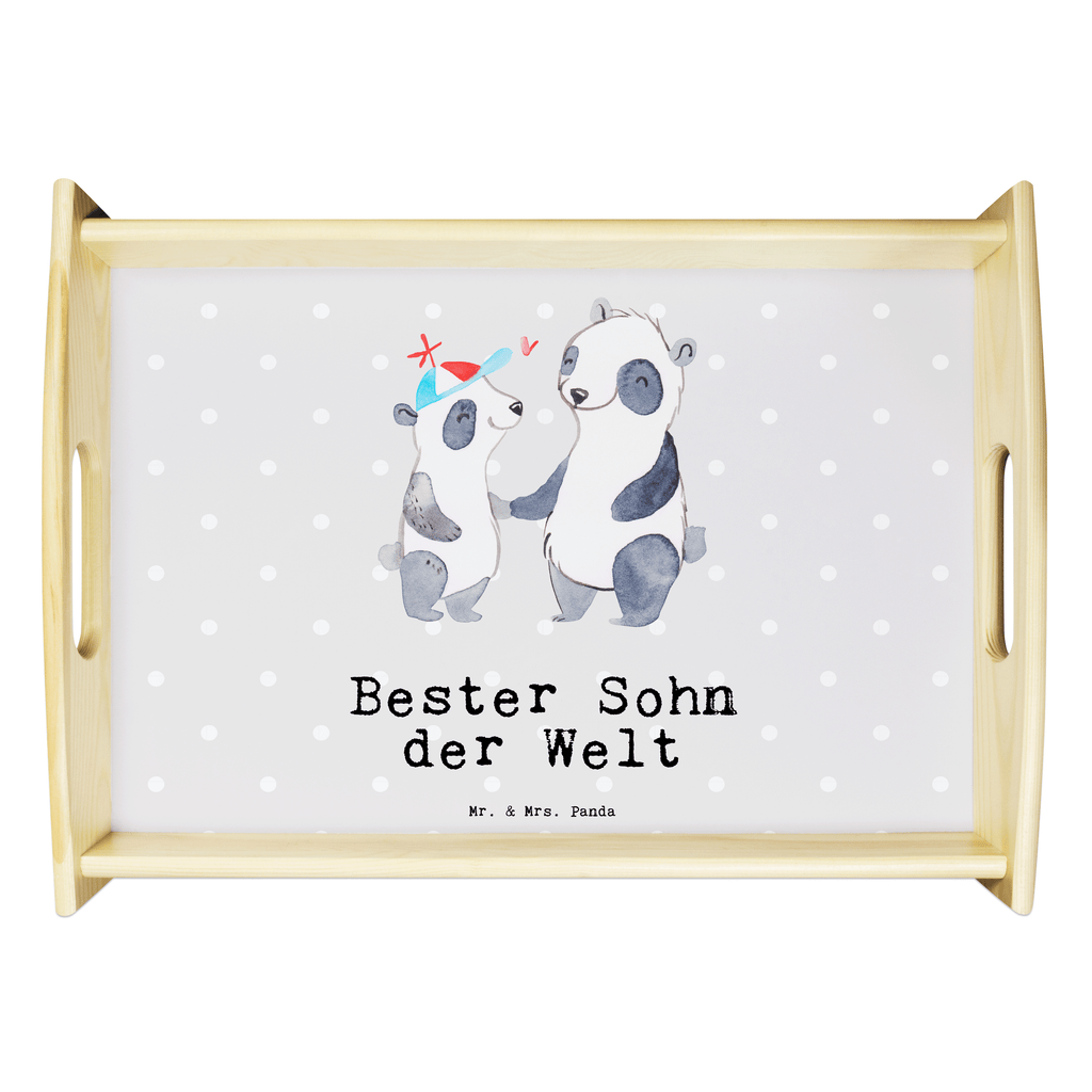 Serviertablett Panda Bester Sohn der Welt Serviertablett, Tablett, Holztablett, Küchentablett, Dekotablett, Frühstückstablett, für, Dankeschön, Geschenk, Schenken, Geburtstag, Geburtstagsgeschenk, Geschenkidee, Danke, Bedanken, Mitbringsel, Freude machen, Geschenktipp, Sohn, Sohnemann, Söhnchen, Bube, Bub, Nachwuchs, Nachkomme, Kind, Familie, Vater, Belohnung