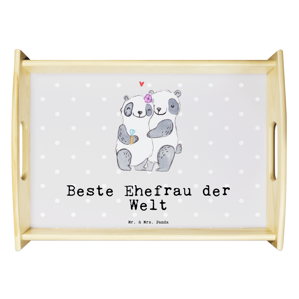 Serviertablett Panda Beste Ehefrau der Welt Serviertablett, Tablett, Holztablett, Küchentablett, Dekotablett, Frühstückstablett, für, Dankeschön, Geschenk, Schenken, Geburtstag, Geburtstagsgeschenk, Geschenkidee, Danke, Bedanken, Mitbringsel, Freude machen, Geschenktipp, Ehefrau, Beste, Frau, Partnerin, Freundin, Traumfrau, Hochzeit, Liebling, Ehepartner, Ehe, Gattin, Lebensgefährtin, Braut, Kleinigkeit