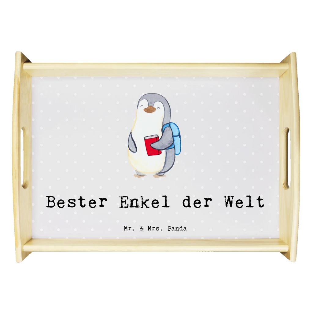 Serviertablett Pinguin Bester Enkel der Welt Serviertablett, Tablett, Holztablett, Küchentablett, Dekotablett, Frühstückstablett, für, Dankeschön, Geschenk, Schenken, Geburtstag, Geburtstagsgeschenk, Geschenkidee, Danke, Bedanken, Mitbringsel, Freude machen, Geschenktipp, Enkel, Enkelkind, Enkelsohn, Oma, Opa, Kind von Tochter, Kind von Sohn, Taufe, Großsohn