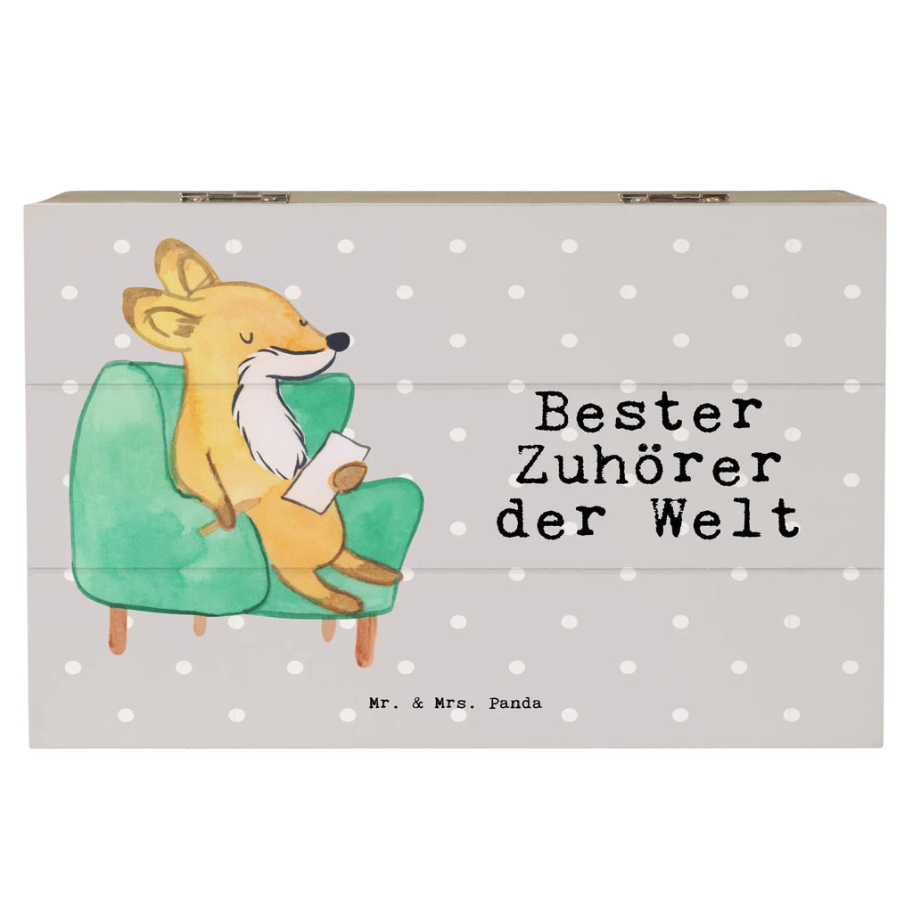 Holzkiste Fuchs Bester Zuhörer der Welt Holzkiste, Kiste, Schatzkiste, Truhe, Schatulle, XXL, Erinnerungsbox, Erinnerungskiste, Dekokiste, Aufbewahrungsbox, Geschenkbox, Geschenkdose, für, Dankeschön, Geschenk, Schenken, Geburtstag, Geburtstagsgeschenk, Geschenkidee, Danke, Bedanken, Mitbringsel, Freude machen, Geschenktipp, Zuhörer, Freund, Freundin, offenes Ohr, Hilfsbereit, Hilfe