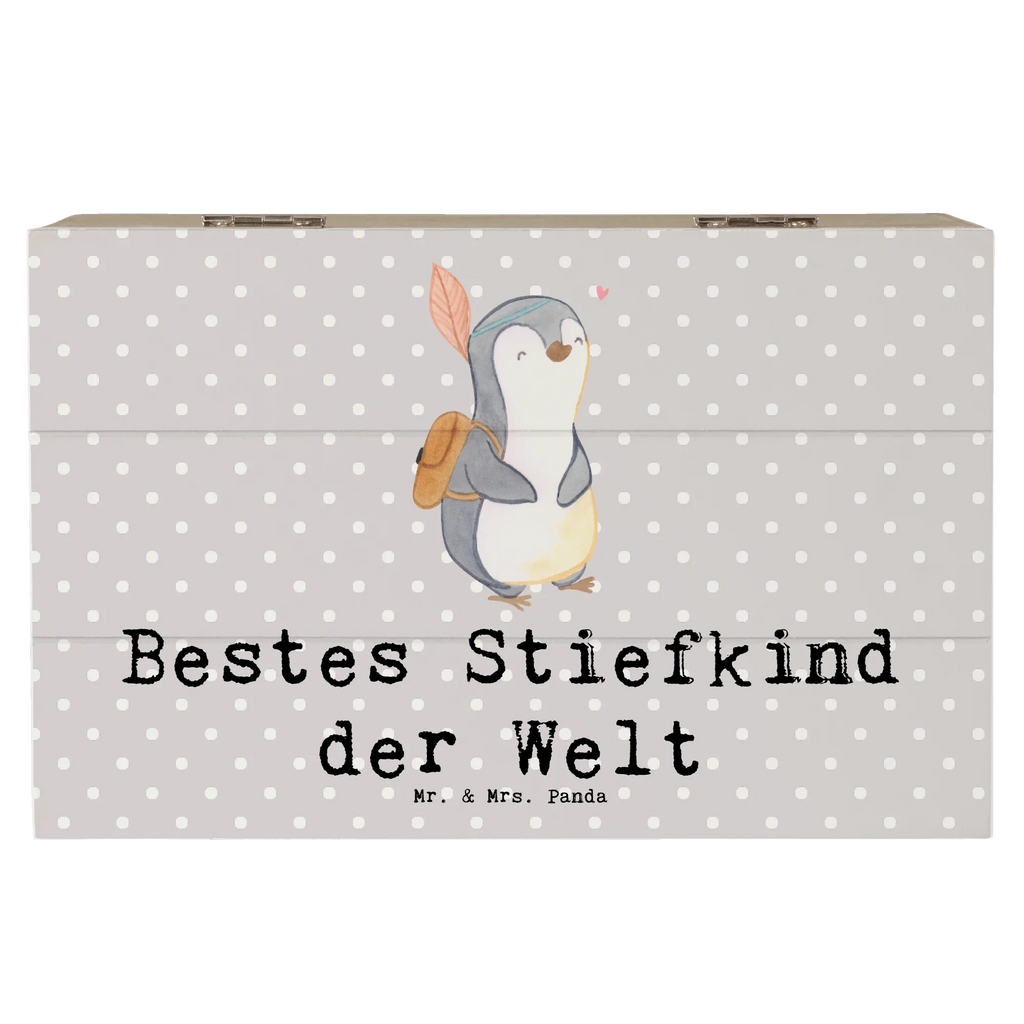 Holzkiste Pinguin Bestes Stiefkind der Welt Holzkiste, Kiste, Schatzkiste, Truhe, Schatulle, XXL, Erinnerungsbox, Erinnerungskiste, Dekokiste, Aufbewahrungsbox, Geschenkbox, Geschenkdose, für, Dankeschön, Geschenk, Schenken, Geburtstag, Geburtstagsgeschenk, Geschenkidee, Danke, Bedanken, Mitbringsel, Freude machen, Geschenktipp, Stiefkind, angeheiratet, Kinder, Kind, Kid, Kids, Kiddy, Bestes, Tochter, Sohn, Nachwuchs, Geburt, Liebling, Taufe