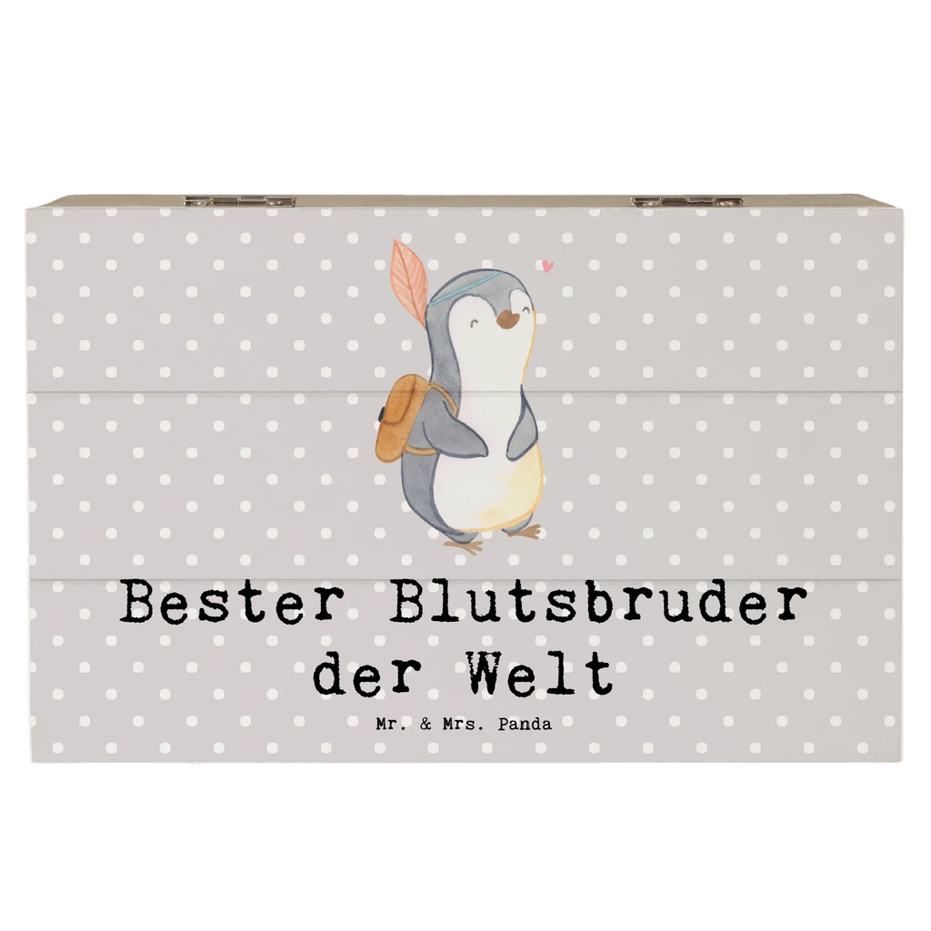 Holzkiste Pinguin Bester Blutsbruder der Welt Holzkiste, Kiste, Schatzkiste, Truhe, Schatulle, XXL, Erinnerungsbox, Erinnerungskiste, Dekokiste, Aufbewahrungsbox, Geschenkbox, Geschenkdose, für, Dankeschön, Geschenk, Schenken, Geburtstag, Geburtstagsgeschenk, Geschenkidee, Danke, Bedanken, Mitbringsel, Freude machen, Geschenktipp, Blutsbruder, Blutsgeschwister, Freund, Brüder, Geschwister, Bruderherz, Brother, Familie, Kleinigkeit, Bester, Sido