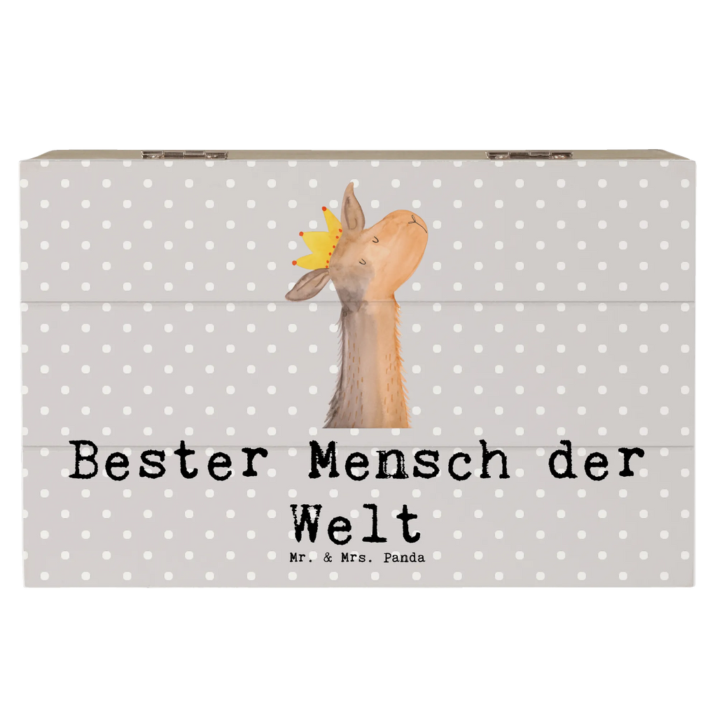 Holzkiste Lama Bester Mensch der Welt Holzkiste, Kiste, Schatzkiste, Truhe, Schatulle, XXL, Erinnerungsbox, Erinnerungskiste, Dekokiste, Aufbewahrungsbox, Geschenkbox, Geschenkdose, für, Dankeschön, Geschenk, Schenken, Geburtstag, Geburtstagsgeschenk, Geschenkidee, Danke, Bedanken, Mitbringsel, Freude machen, Geschenktipp, Lieblingsmensch, Liebling, Lieblings Mensch, tollster Mensch, Vorbild, Partner, Ehemann, Ehefrau, Liebe, Valentinstag