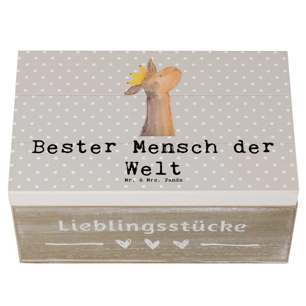 Holzkiste Lama Bester Mensch der Welt Holzkiste, Kiste, Schatzkiste, Truhe, Schatulle, XXL, Erinnerungsbox, Erinnerungskiste, Dekokiste, Aufbewahrungsbox, Geschenkbox, Geschenkdose, für, Dankeschön, Geschenk, Schenken, Geburtstag, Geburtstagsgeschenk, Geschenkidee, Danke, Bedanken, Mitbringsel, Freude machen, Geschenktipp, Lieblingsmensch, Liebling, Lieblings Mensch, tollster Mensch, Vorbild, Partner, Ehemann, Ehefrau, Liebe, Valentinstag