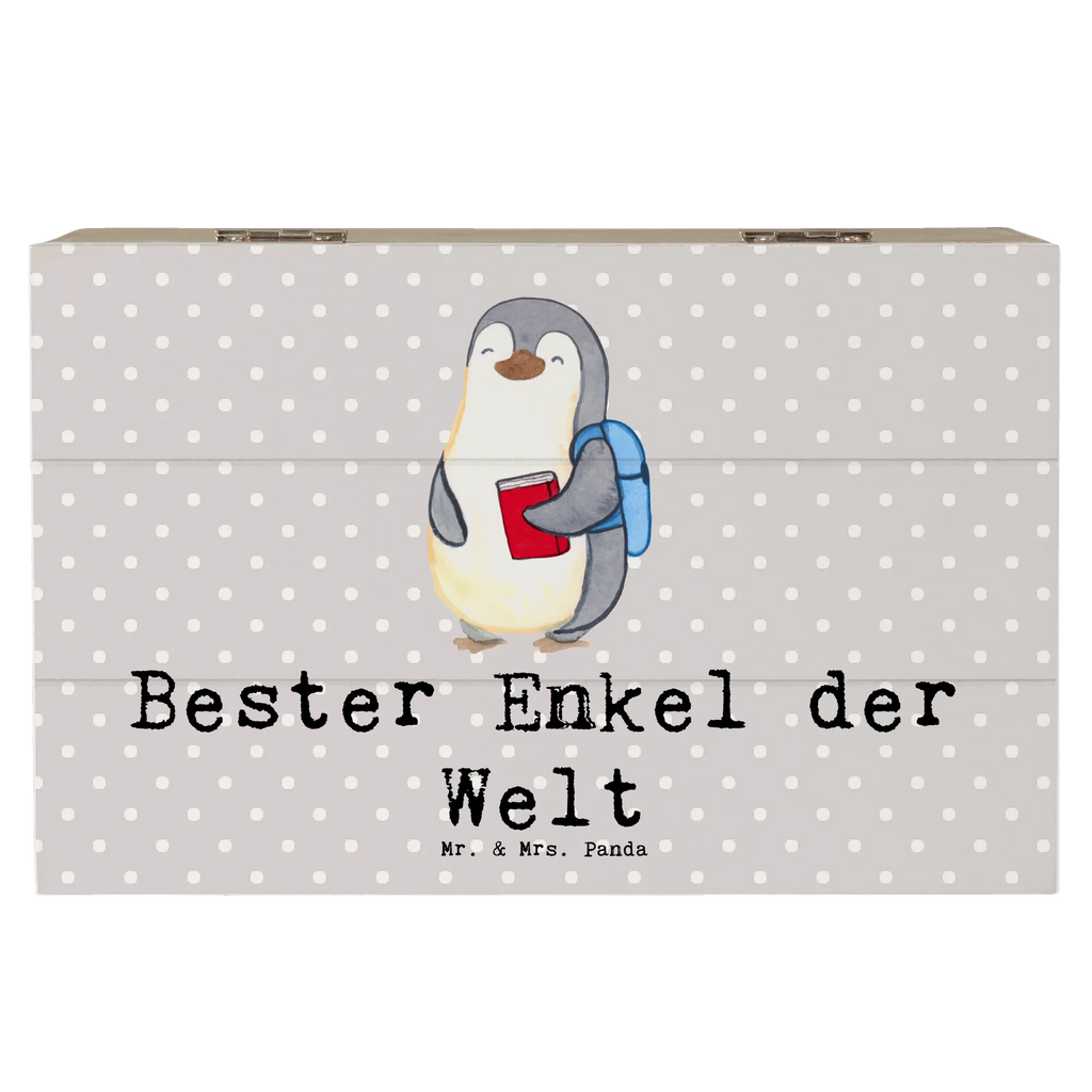 Holzkiste Pinguin Bester Enkel der Welt Holzkiste, Kiste, Schatzkiste, Truhe, Schatulle, XXL, Erinnerungsbox, Erinnerungskiste, Dekokiste, Aufbewahrungsbox, Geschenkbox, Geschenkdose, für, Dankeschön, Geschenk, Schenken, Geburtstag, Geburtstagsgeschenk, Geschenkidee, Danke, Bedanken, Mitbringsel, Freude machen, Geschenktipp, Enkel, Enkelkind, Enkelsohn, Oma, Opa, Kind von Tochter, Kind von Sohn, Taufe, Großsohn