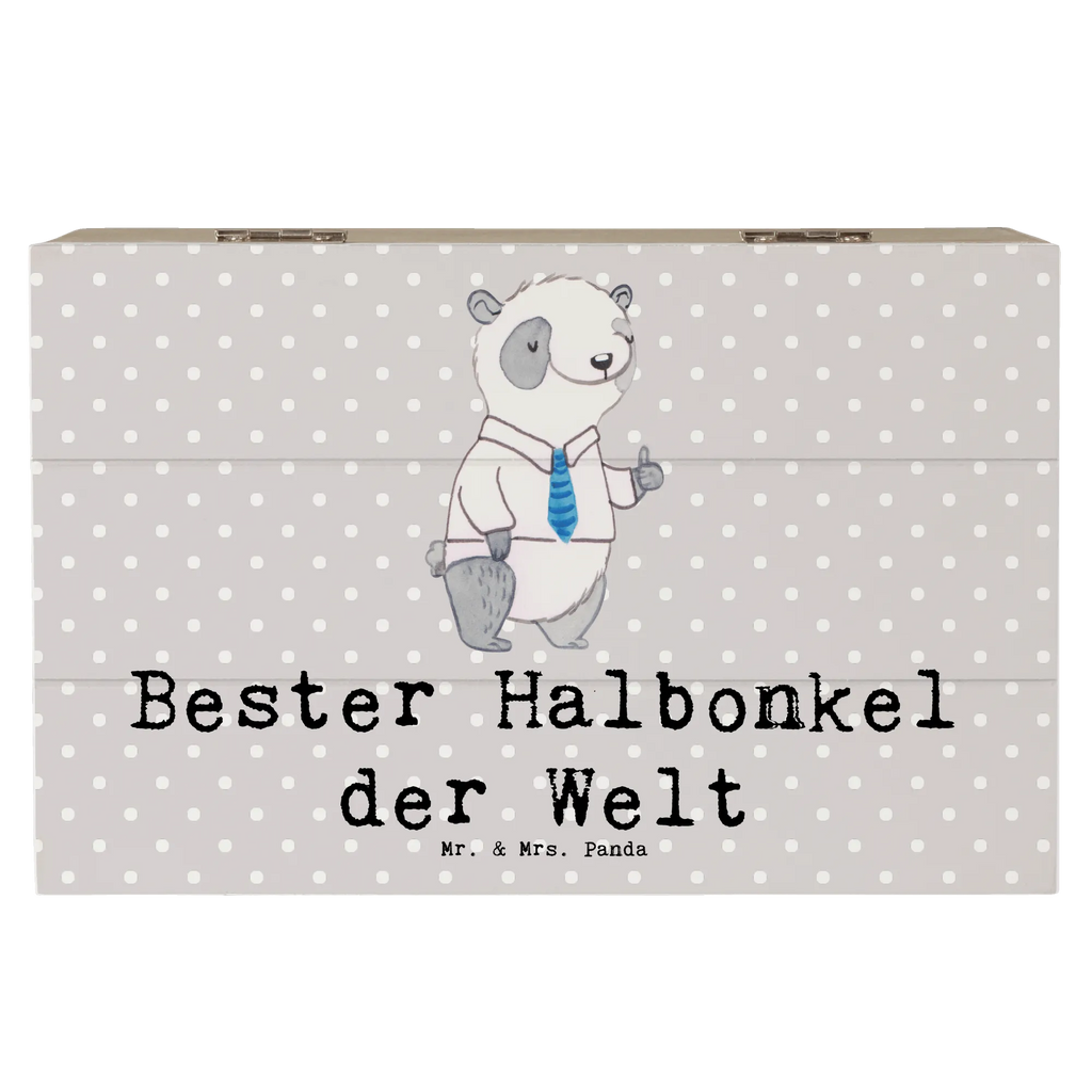 Holzkiste Panda Bester Halbonkel der Welt Holzkiste, Kiste, Schatzkiste, Truhe, Schatulle, XXL, Erinnerungsbox, Erinnerungskiste, Dekokiste, Aufbewahrungsbox, Geschenkbox, Geschenkdose, für, Dankeschön, Geschenk, Schenken, Geburtstag, Geburtstagsgeschenk, Geschenkidee, Danke, Bedanken, Mitbringsel, Freude machen, Geschenktipp, Onkel, bester Onkel, Halbonkel, Stiefonkel, Stief, Stiefgeschwister, Familie, Kleinigkeit