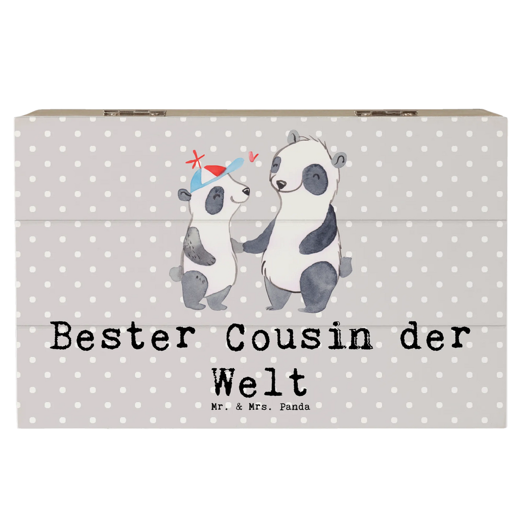 Holzkiste Panda Bester Cousin der Welt Holzkiste, Kiste, Schatzkiste, Truhe, Schatulle, XXL, Erinnerungsbox, Erinnerungskiste, Dekokiste, Aufbewahrungsbox, Geschenkbox, Geschenkdose, für, Dankeschön, Geschenk, Schenken, Geburtstag, Geburtstagsgeschenk, Geschenkidee, Danke, Bedanken, Mitbringsel, Freude machen, Geschenktipp, Cousin, Kousin, Vetter, Sohn von Onkel, Sohn von Tante, Familie, Verwandtschaft, Cousine