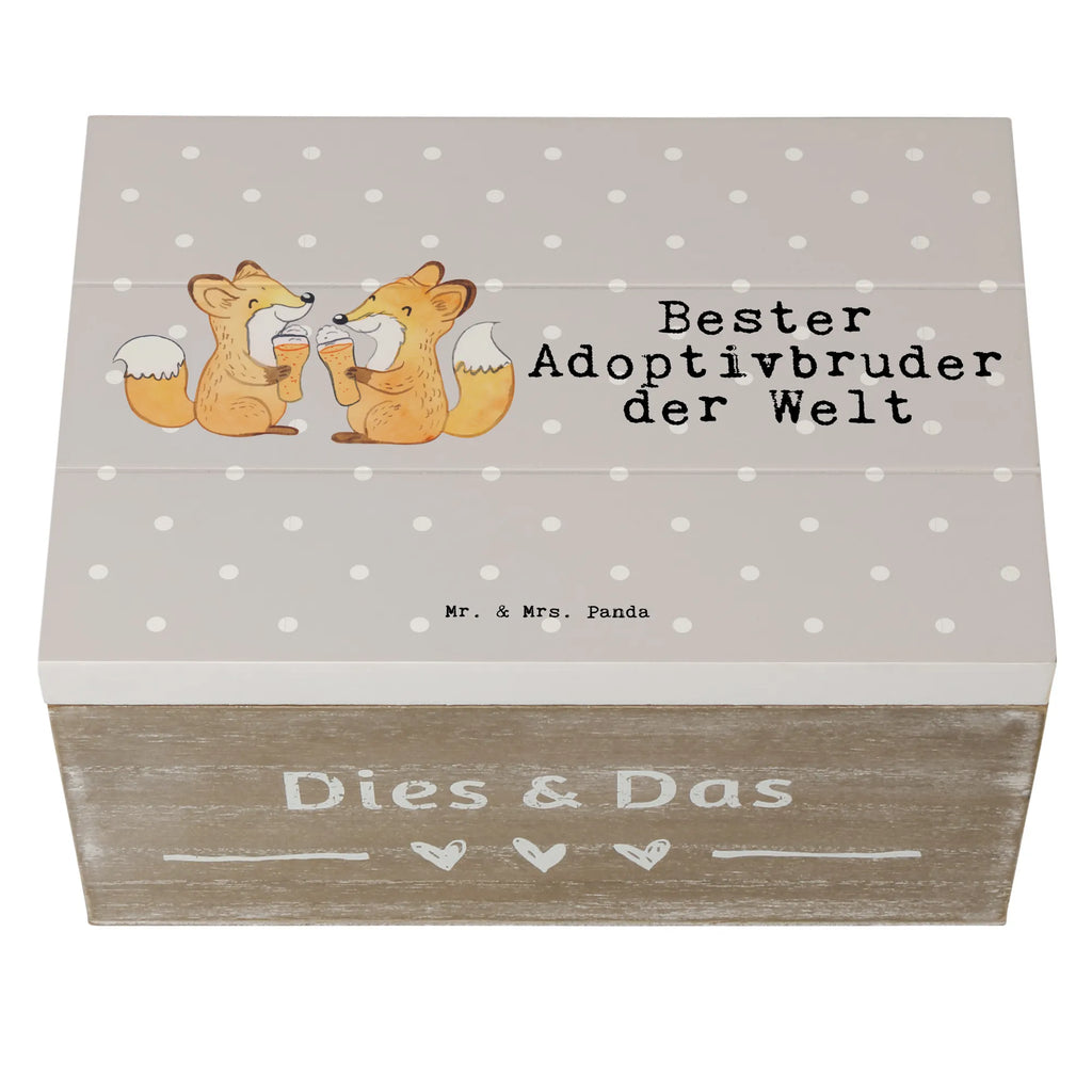 Holzkiste Fuchs Bester Adoptivbruder der Welt Holzkiste, Kiste, Schatzkiste, Truhe, Schatulle, XXL, Erinnerungsbox, Erinnerungskiste, Dekokiste, Aufbewahrungsbox, Geschenkbox, Geschenkdose, für, Dankeschön, Geschenk, Schenken, Geburtstag, Geburtstagsgeschenk, Geschenkidee, Danke, Bedanken, Mitbringsel, Freude machen, Geschenktipp, Adoptivbruder, adoptiert, Bruder, Brudi, Geschwister, Bruderherz, Schwester, Familie, Kleinigkeit, Brother, Bester, Sohn