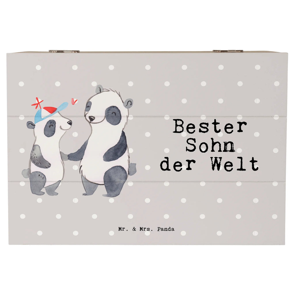 Holzkiste Panda Bester Sohn der Welt Holzkiste, Kiste, Schatzkiste, Truhe, Schatulle, XXL, Erinnerungsbox, Erinnerungskiste, Dekokiste, Aufbewahrungsbox, Geschenkbox, Geschenkdose, für, Dankeschön, Geschenk, Schenken, Geburtstag, Geburtstagsgeschenk, Geschenkidee, Danke, Bedanken, Mitbringsel, Freude machen, Geschenktipp, Sohn, Sohnemann, Söhnchen, Bube, Bub, Nachwuchs, Nachkomme, Kind, Familie, Vater, Belohnung