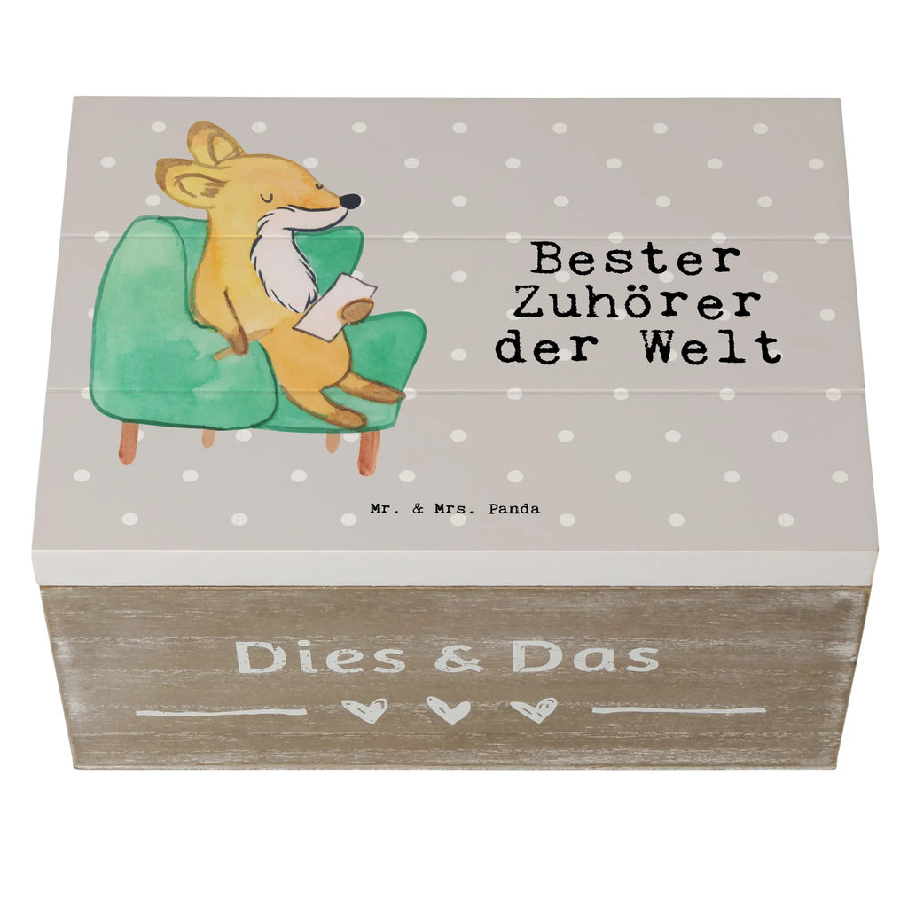 Holzkiste Fuchs Bester Zuhörer der Welt Holzkiste, Kiste, Schatzkiste, Truhe, Schatulle, XXL, Erinnerungsbox, Erinnerungskiste, Dekokiste, Aufbewahrungsbox, Geschenkbox, Geschenkdose, für, Dankeschön, Geschenk, Schenken, Geburtstag, Geburtstagsgeschenk, Geschenkidee, Danke, Bedanken, Mitbringsel, Freude machen, Geschenktipp, Zuhörer, Freund, Freundin, offenes Ohr, Hilfsbereit, Hilfe