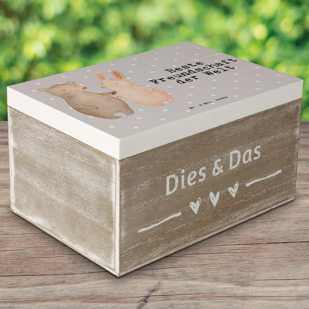 Holzkiste Hase Beste Freundschaft der Welt Holzkiste, Kiste, Schatzkiste, Truhe, Schatulle, XXL, Erinnerungsbox, Erinnerungskiste, Dekokiste, Aufbewahrungsbox, Geschenkbox, Geschenkdose, für, Dankeschön, Geschenk, Schenken, Geburtstag, Geburtstagsgeschenk, Geschenkidee, Danke, Bedanken, Mitbringsel, Freude machen, Geschenktipp, Freundschaft, Freunde, Freunde fürs Leben, best friends, Freundin, Freund, Clique, Kumpel, bae, bff