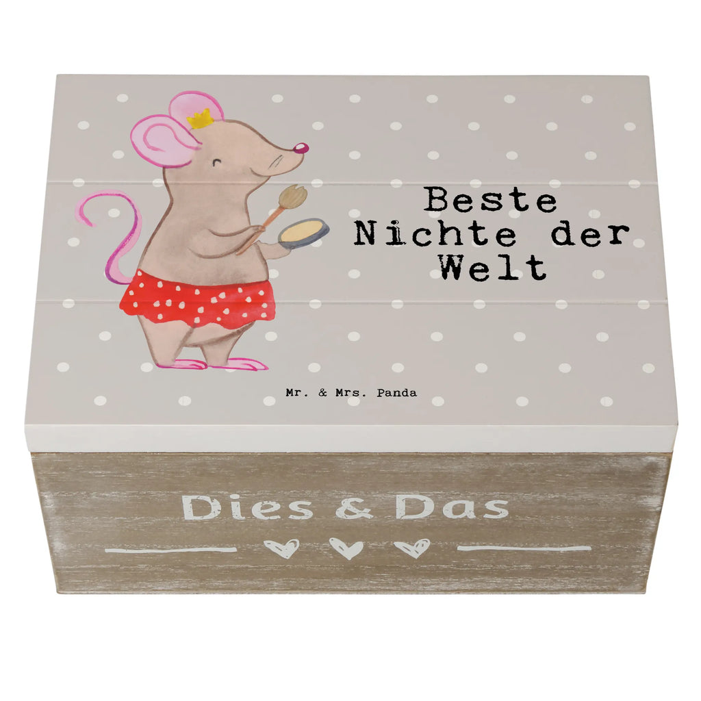 Holzkiste Maus Beste Nichte der Welt Holzkiste, Kiste, Schatzkiste, Truhe, Schatulle, XXL, Erinnerungsbox, Erinnerungskiste, Dekokiste, Aufbewahrungsbox, Geschenkbox, Geschenkdose, für, Dankeschön, Geschenk, Schenken, Geburtstag, Geburtstagsgeschenk, Geschenkidee, Danke, Bedanken, Mitbringsel, Freude machen, Geschenktipp, Nichte, Onkel, Tante, Patentante, Patenonkel, Patenkind, Taufe, Tochter der Schwester, Tochter des Bruders, Beste