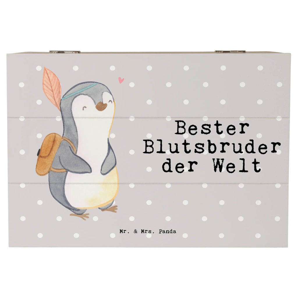 Holzkiste Pinguin Bester Blutsbruder der Welt Holzkiste, Kiste, Schatzkiste, Truhe, Schatulle, XXL, Erinnerungsbox, Erinnerungskiste, Dekokiste, Aufbewahrungsbox, Geschenkbox, Geschenkdose, für, Dankeschön, Geschenk, Schenken, Geburtstag, Geburtstagsgeschenk, Geschenkidee, Danke, Bedanken, Mitbringsel, Freude machen, Geschenktipp, Blutsbruder, Blutsgeschwister, Freund, Brüder, Geschwister, Bruderherz, Brother, Familie, Kleinigkeit, Bester, Sido