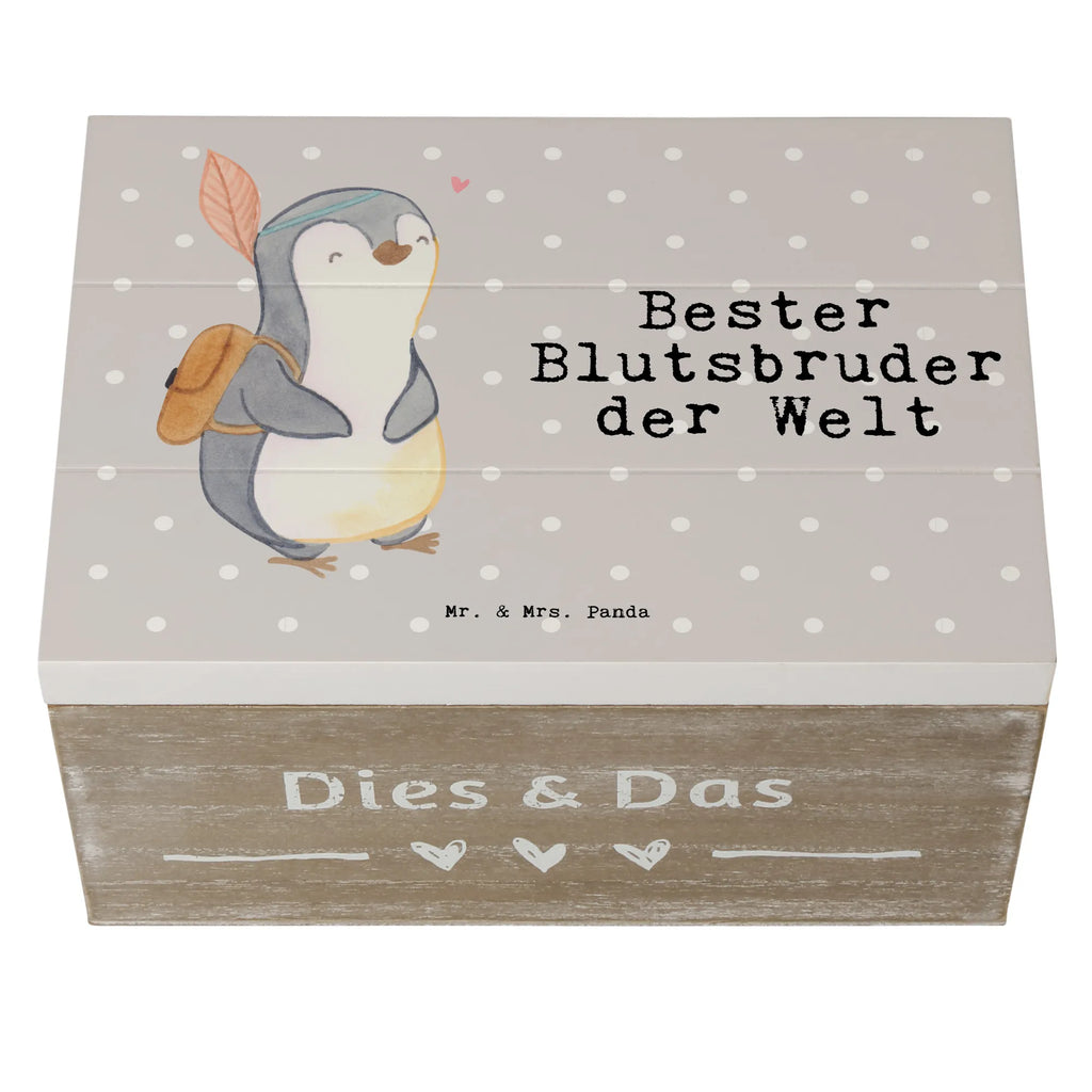 Holzkiste Pinguin Bester Blutsbruder der Welt Holzkiste, Kiste, Schatzkiste, Truhe, Schatulle, XXL, Erinnerungsbox, Erinnerungskiste, Dekokiste, Aufbewahrungsbox, Geschenkbox, Geschenkdose, für, Dankeschön, Geschenk, Schenken, Geburtstag, Geburtstagsgeschenk, Geschenkidee, Danke, Bedanken, Mitbringsel, Freude machen, Geschenktipp, Blutsbruder, Blutsgeschwister, Freund, Brüder, Geschwister, Bruderherz, Brother, Familie, Kleinigkeit, Bester, Sido