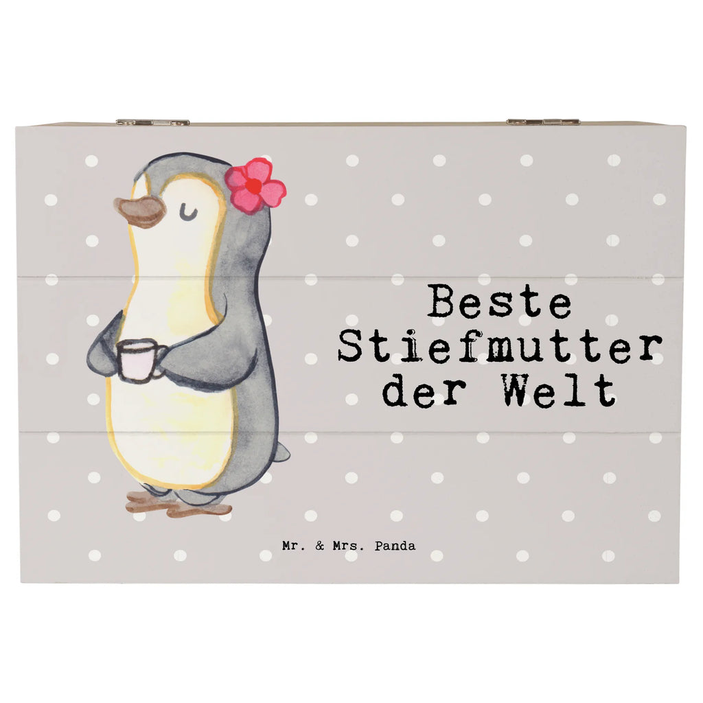 Holzkiste Pinguin Beste Stiefmutter der Welt Holzkiste, Kiste, Schatzkiste, Truhe, Schatulle, XXL, Erinnerungsbox, Erinnerungskiste, Dekokiste, Aufbewahrungsbox, Geschenkbox, Geschenkdose, für, Dankeschön, Geschenk, Schenken, Geburtstag, Geburtstagsgeschenk, Geschenkidee, Danke, Bedanken, Mitbringsel, Freude machen, Geschenktipp, Stiefmutter, Stief Mutter, Stiefmama, Mami, Mutter, Muttertag, Mutti, Mama, Tochter, Sohn, Beste