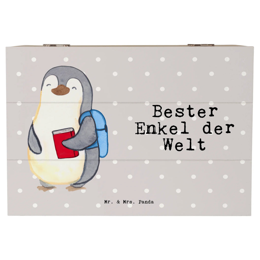 Holzkiste Pinguin Bester Enkel der Welt Holzkiste, Kiste, Schatzkiste, Truhe, Schatulle, XXL, Erinnerungsbox, Erinnerungskiste, Dekokiste, Aufbewahrungsbox, Geschenkbox, Geschenkdose, für, Dankeschön, Geschenk, Schenken, Geburtstag, Geburtstagsgeschenk, Geschenkidee, Danke, Bedanken, Mitbringsel, Freude machen, Geschenktipp, Enkel, Enkelkind, Enkelsohn, Oma, Opa, Kind von Tochter, Kind von Sohn, Taufe, Großsohn