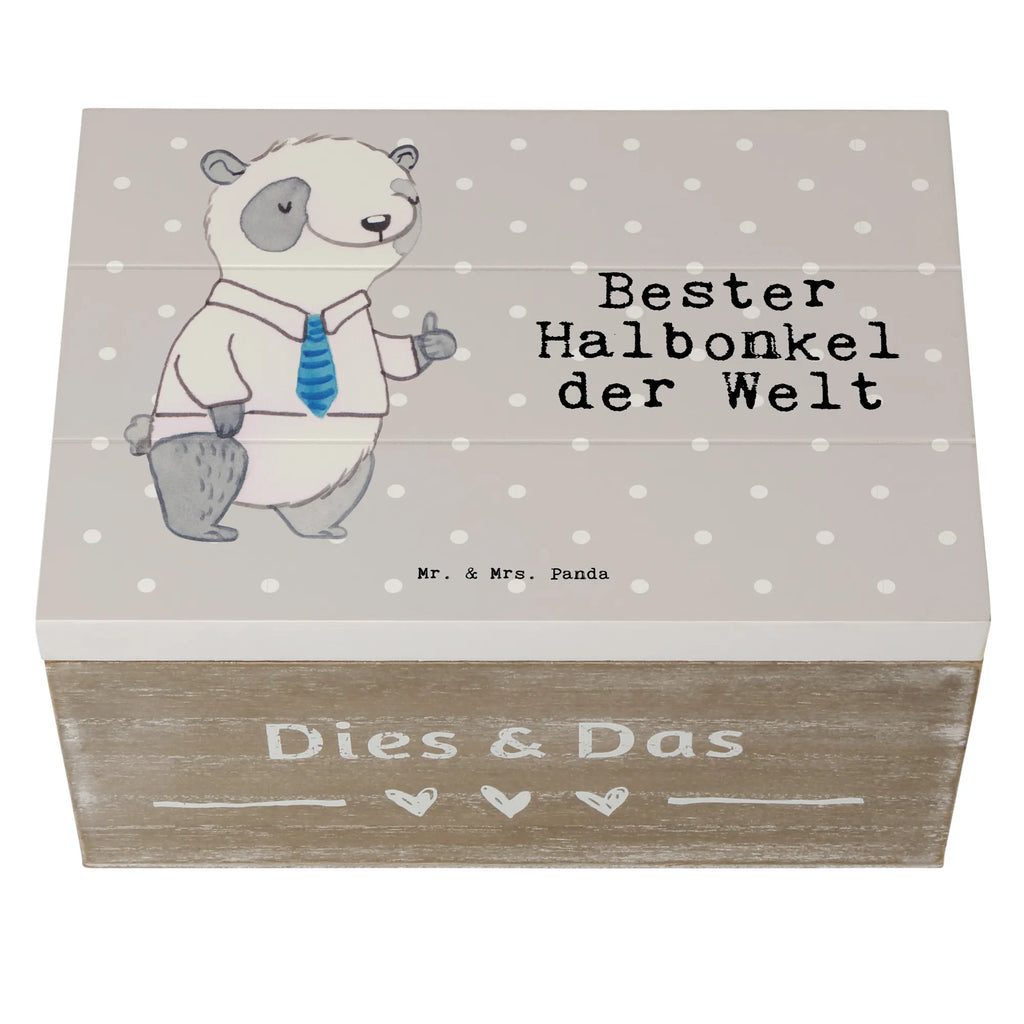 Holzkiste Panda Bester Halbonkel der Welt Holzkiste, Kiste, Schatzkiste, Truhe, Schatulle, XXL, Erinnerungsbox, Erinnerungskiste, Dekokiste, Aufbewahrungsbox, Geschenkbox, Geschenkdose, für, Dankeschön, Geschenk, Schenken, Geburtstag, Geburtstagsgeschenk, Geschenkidee, Danke, Bedanken, Mitbringsel, Freude machen, Geschenktipp, Onkel, bester Onkel, Halbonkel, Stiefonkel, Stief, Stiefgeschwister, Familie, Kleinigkeit