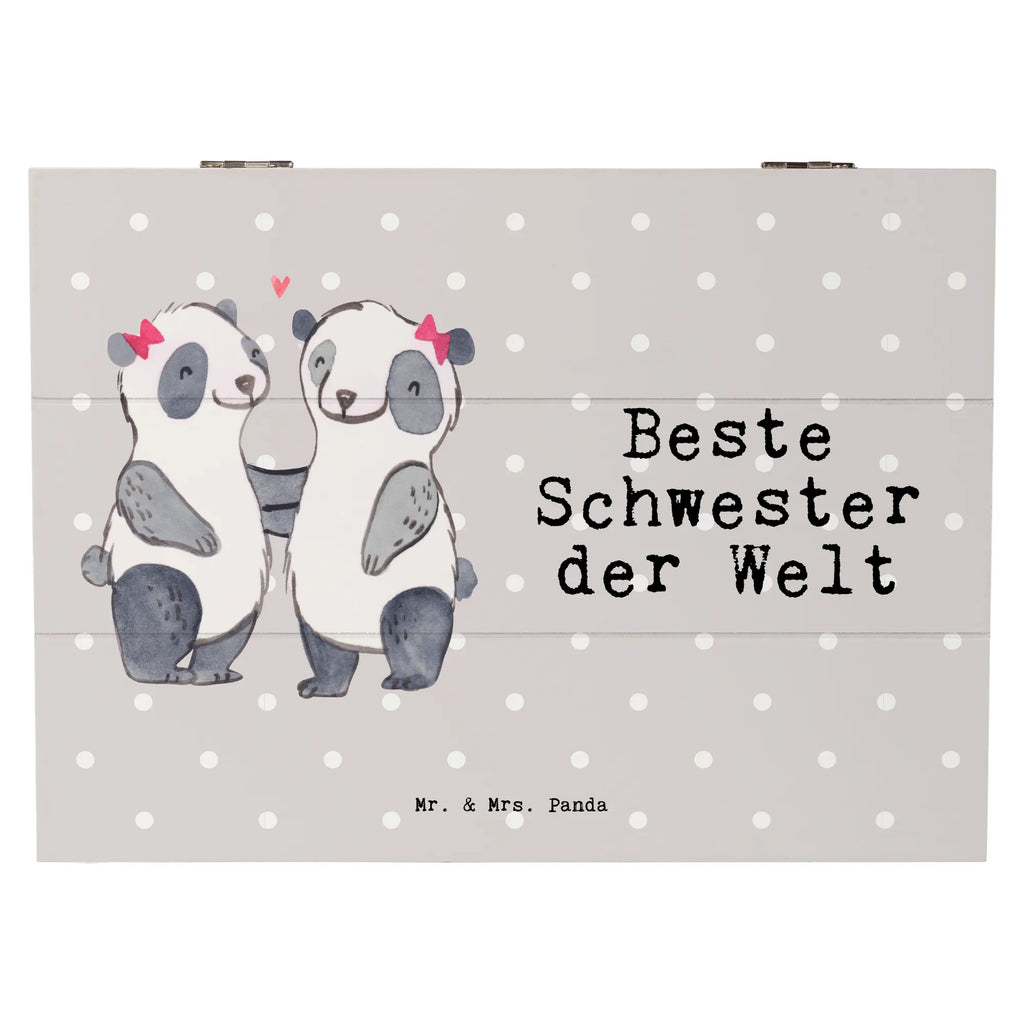 Holzkiste Panda Beste Schwester der Welt Holzkiste, Kiste, Schatzkiste, Truhe, Schatulle, XXL, Erinnerungsbox, Erinnerungskiste, Dekokiste, Aufbewahrungsbox, Geschenkbox, Geschenkdose, für, Dankeschön, Geschenk, Schenken, Geburtstag, Geburtstagsgeschenk, Geschenkidee, Danke, Bedanken, Mitbringsel, Freude machen, Geschenktipp, Schwestern, Schwester, Geschwister, Schwesterherz, Sister, Familie, Kleinigkeit, Beste, Tochter, Liebe, Kinder